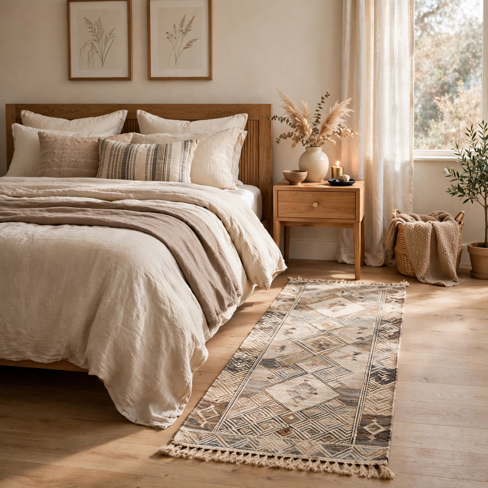 11. Accent Rug Runner for Room Decor Ideas Bedroom