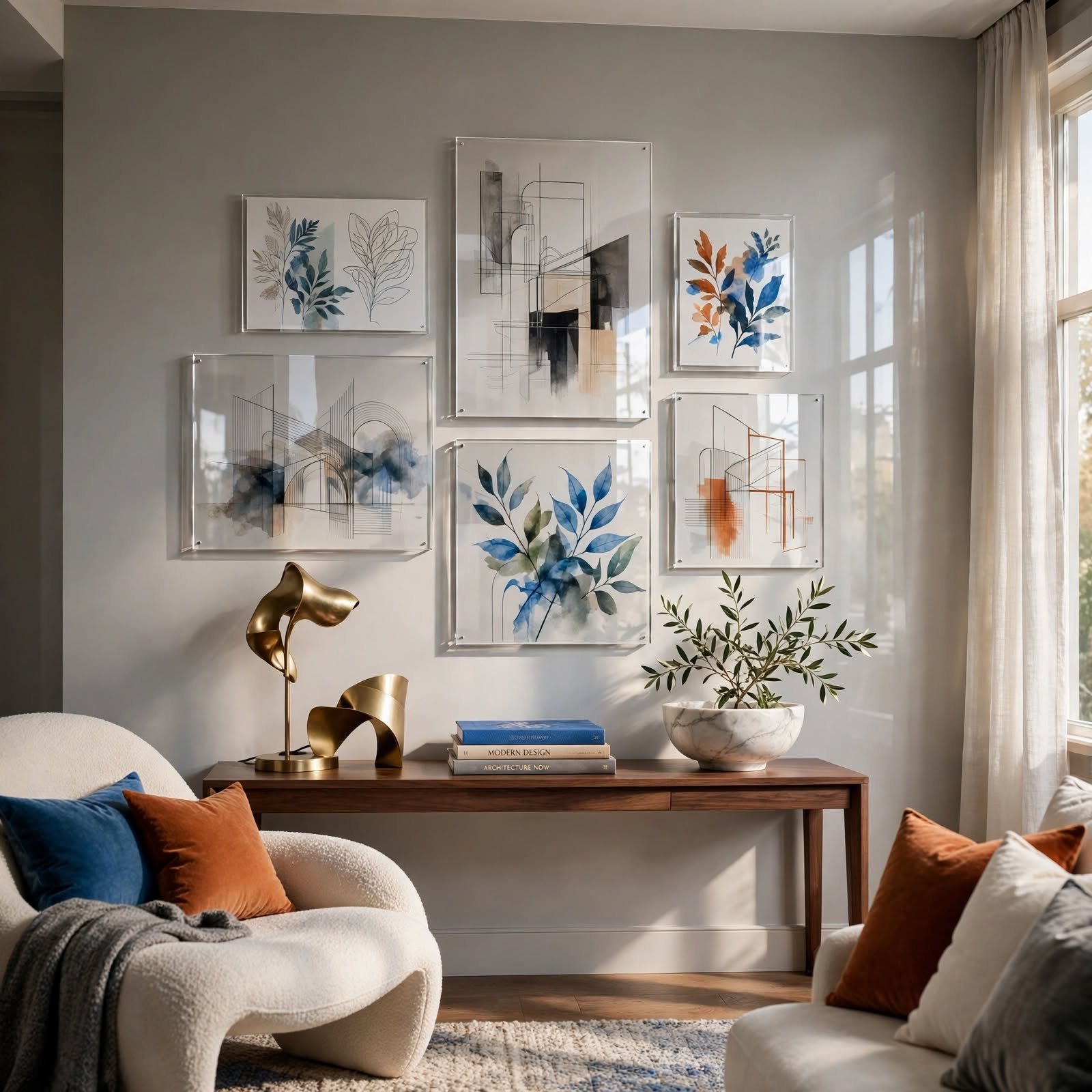 8. Acrylic Print Cluster for Room Wall Decor