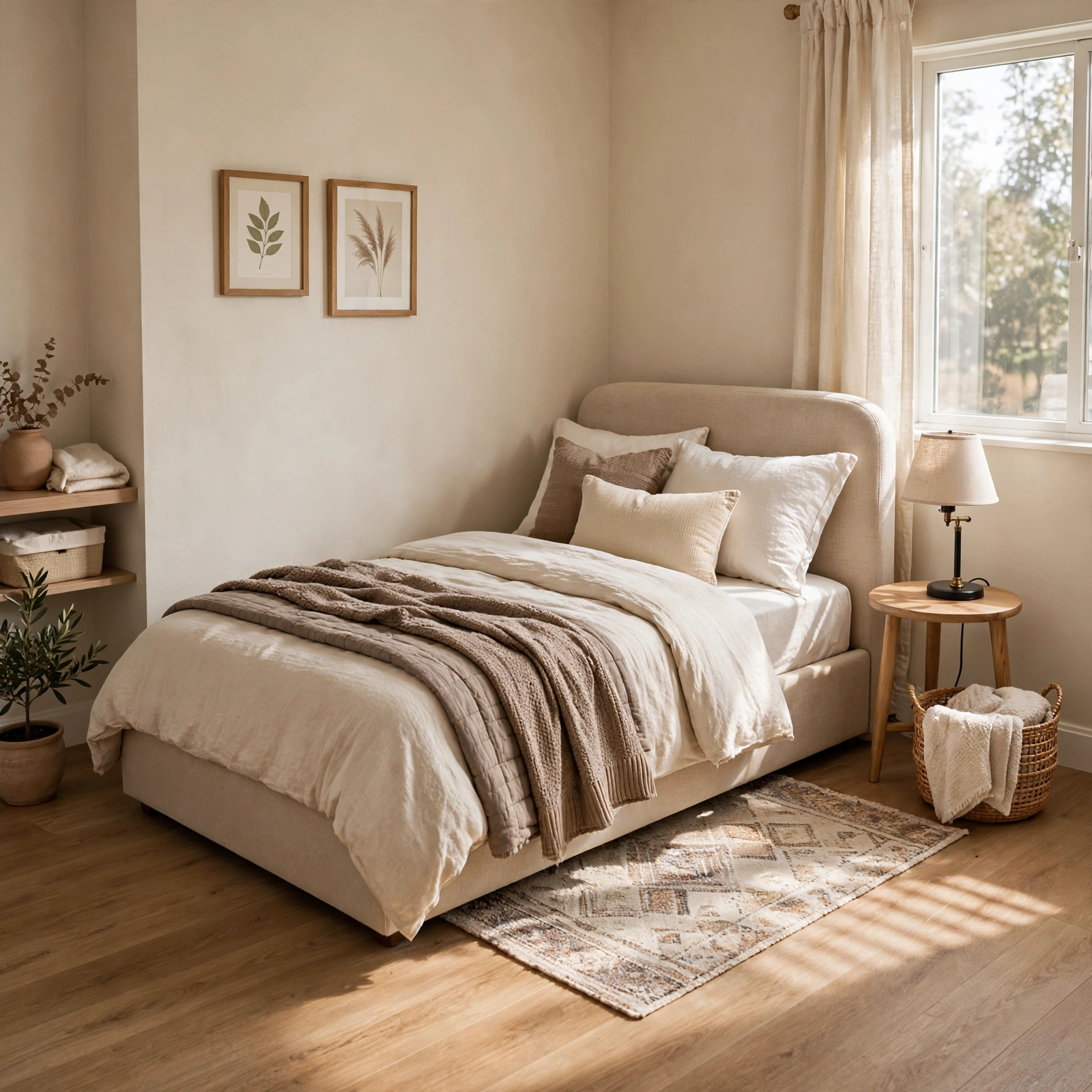 18. Angled Bed Placement for Small Rooms