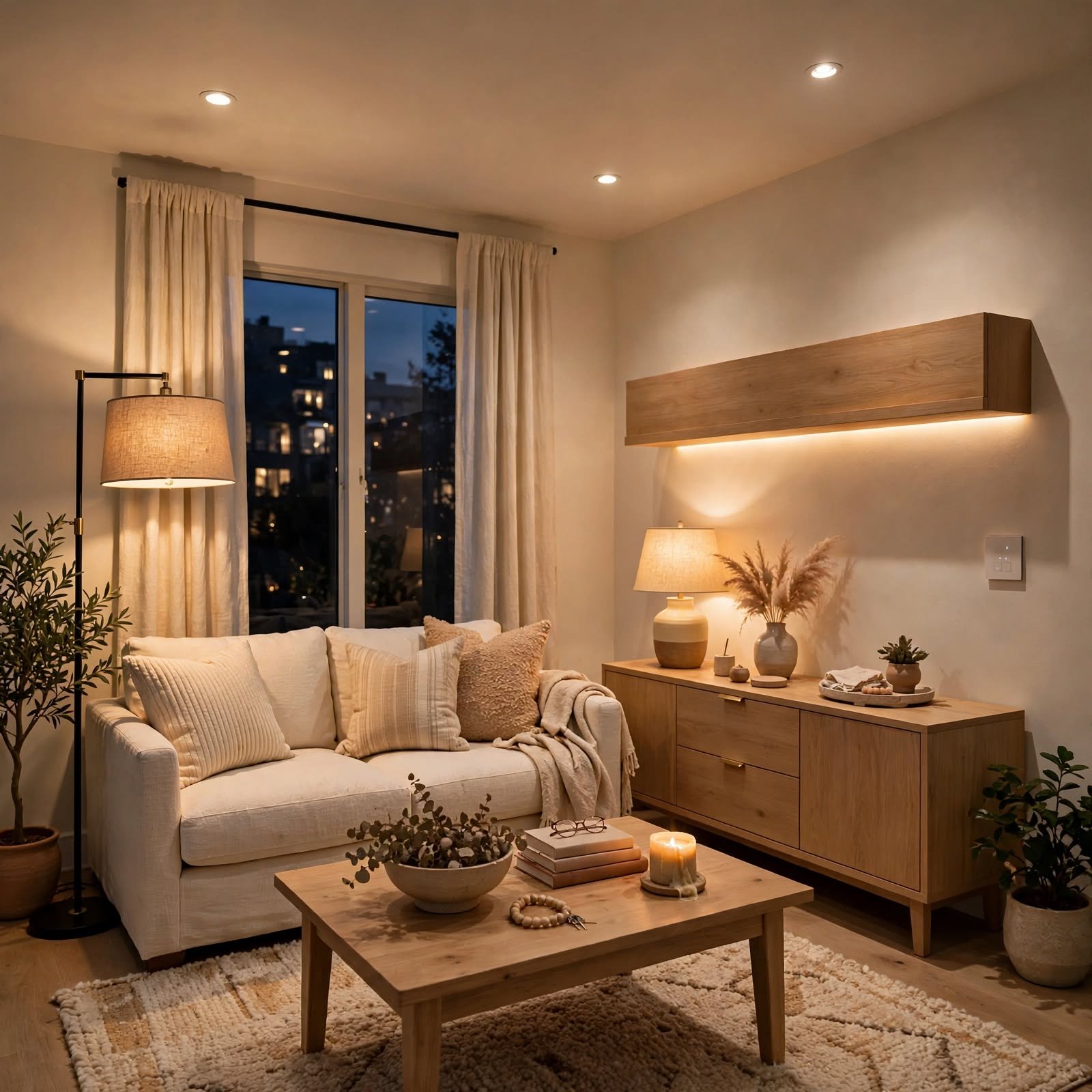 11. Automated Lighting Schedule for Apartment Ideas