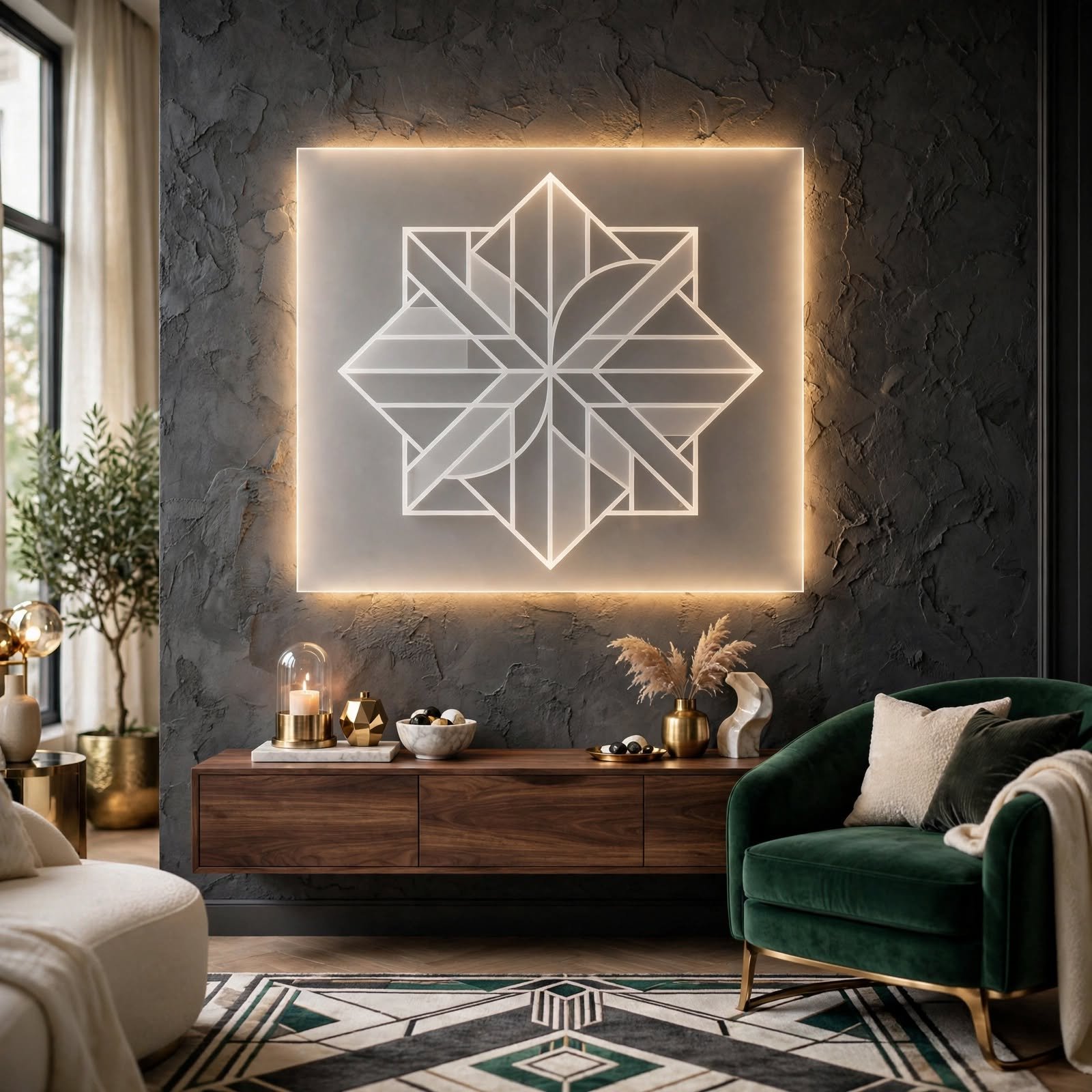 4. Backlit Acrylic Sign for Room Wall Decor