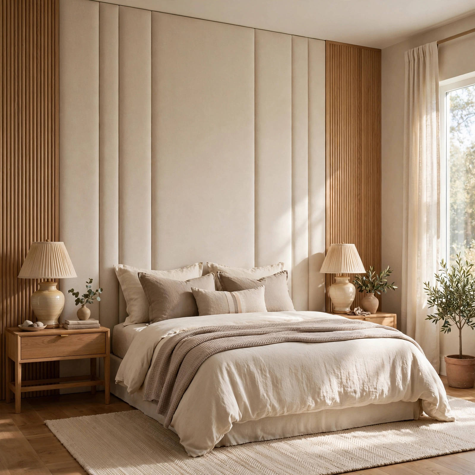 11. Bespoke Headboard Wall for Bedroom Design Ideas