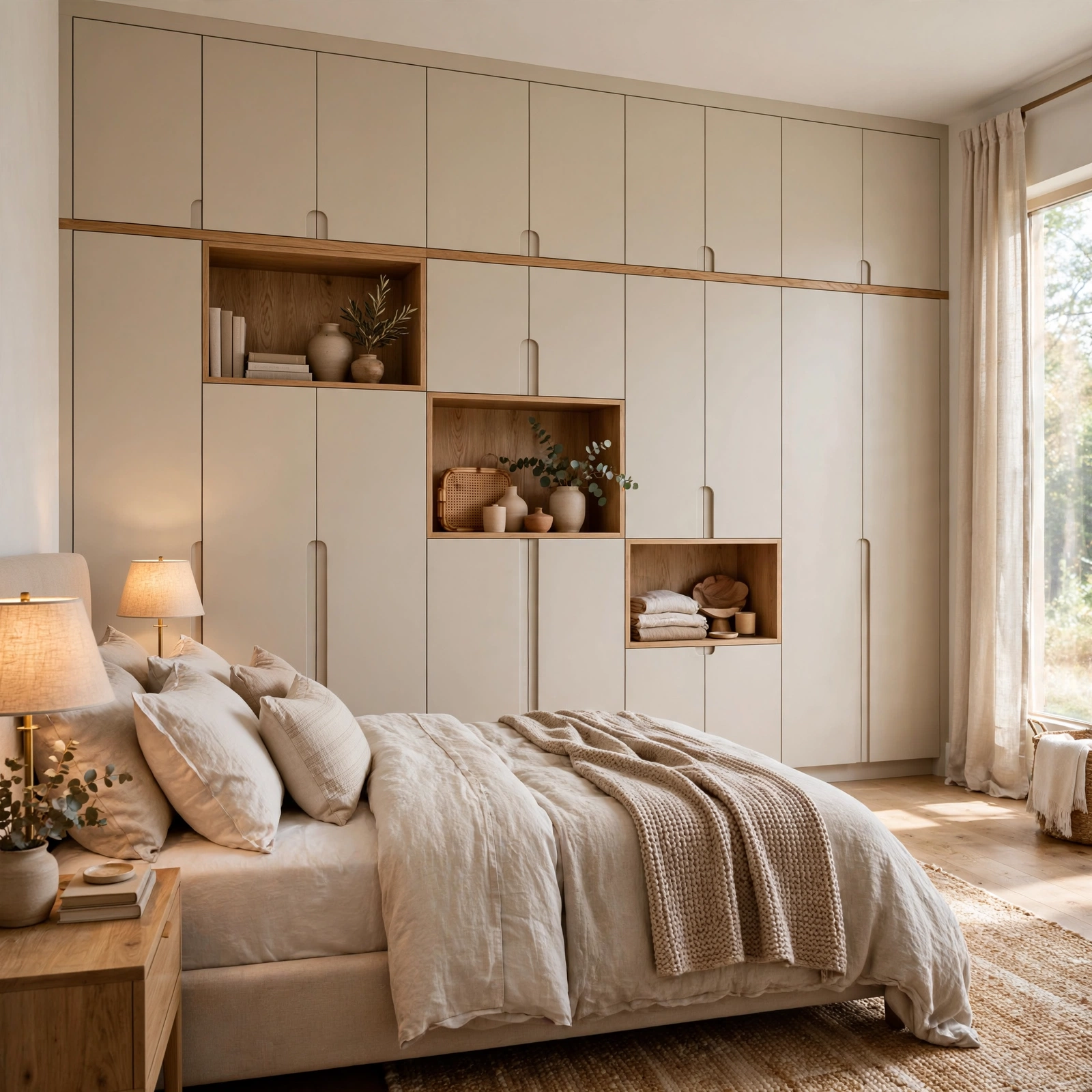 6. Built-In Wardrobe Wall for Bedroom Design Ideas