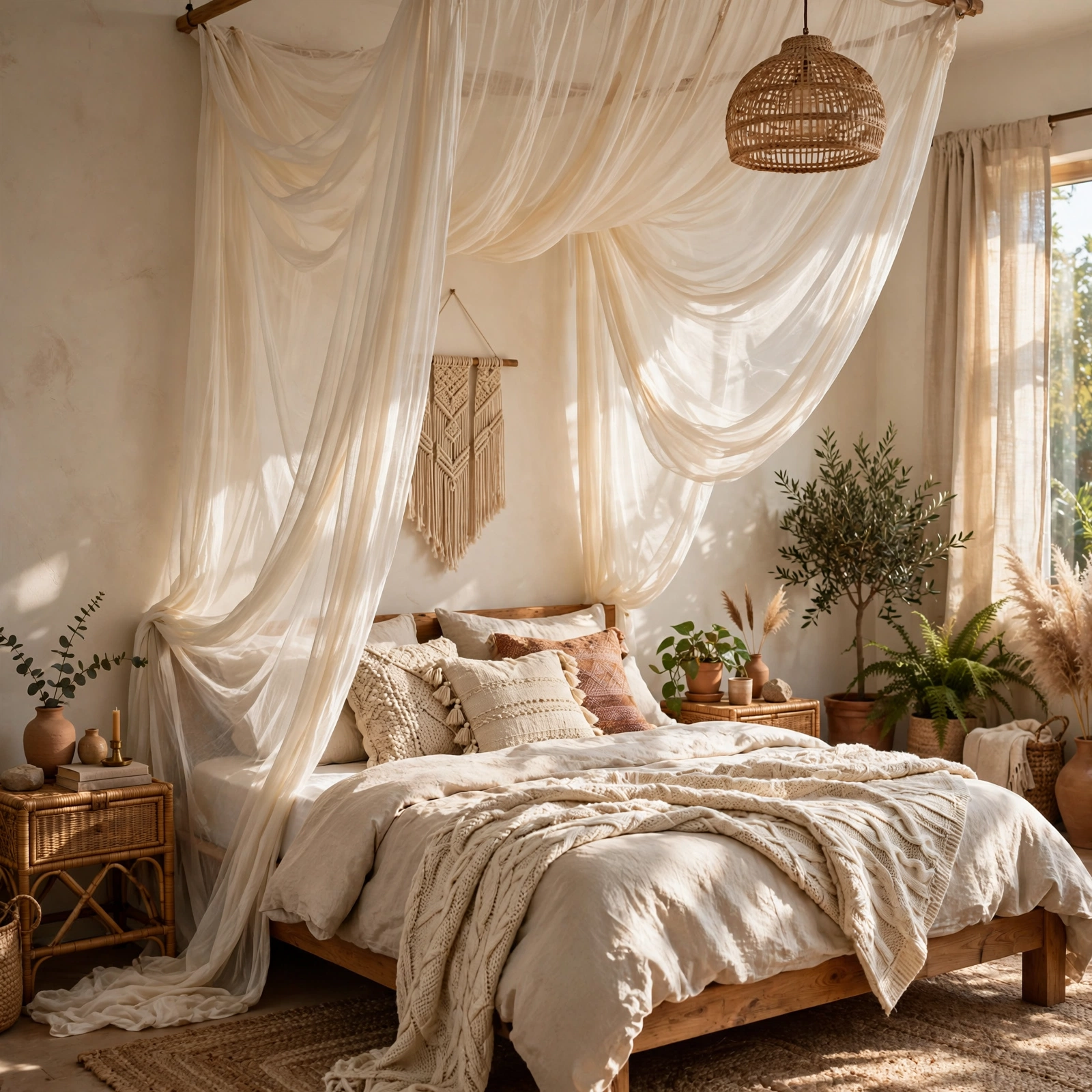 1. Canopy Drape Panel for a Boho Bedroom