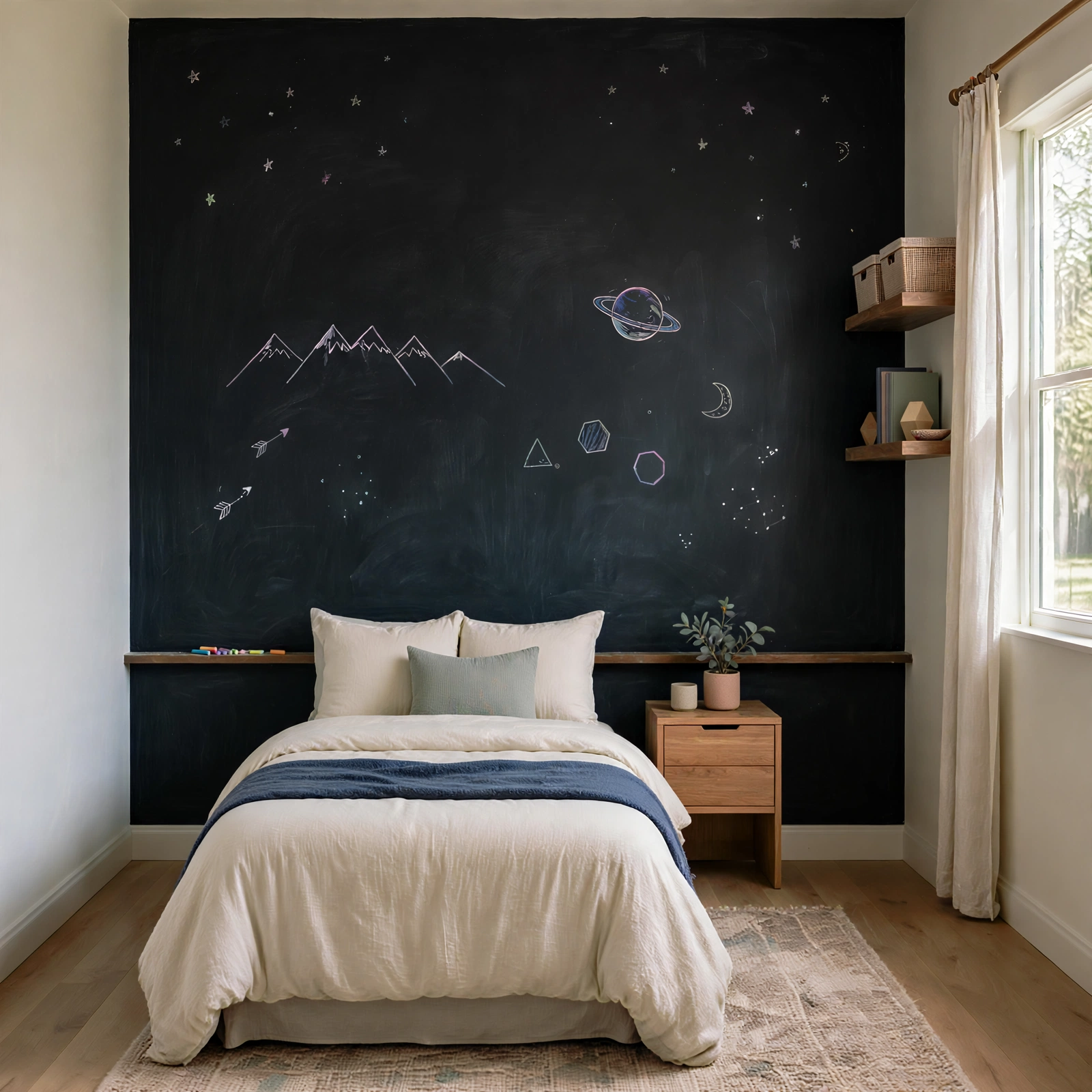 4. Chalkboard Paint Wall for Boys Bedroom Ideas