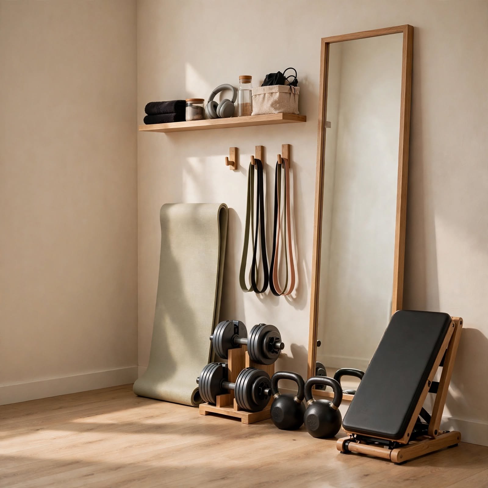 9. Compact Home Gym Corner for Apartment Ideas