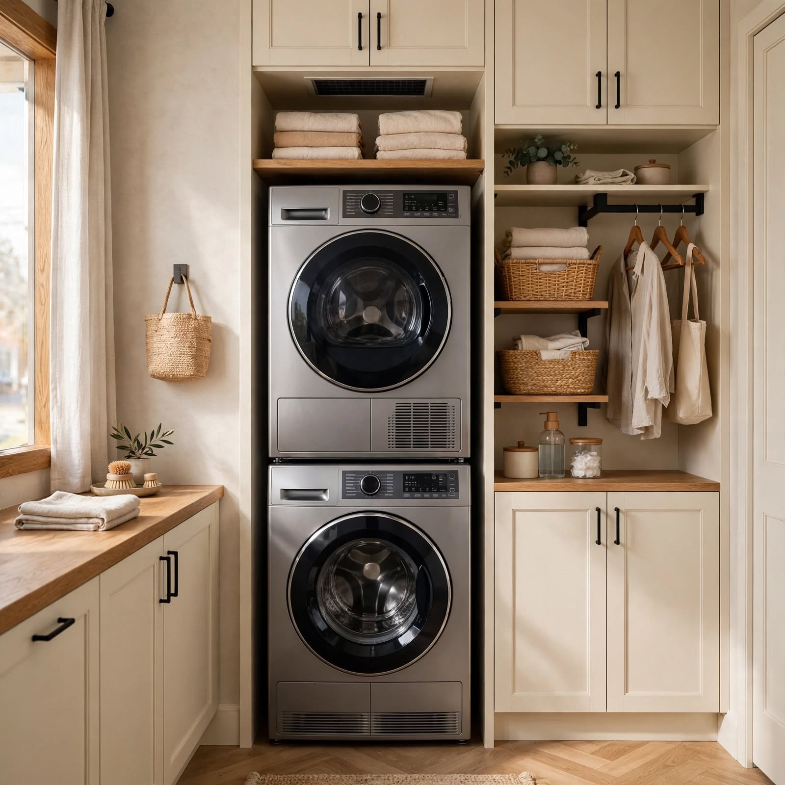 14. Compact Stackable Washer Dryer for Studio Apartment Ideas