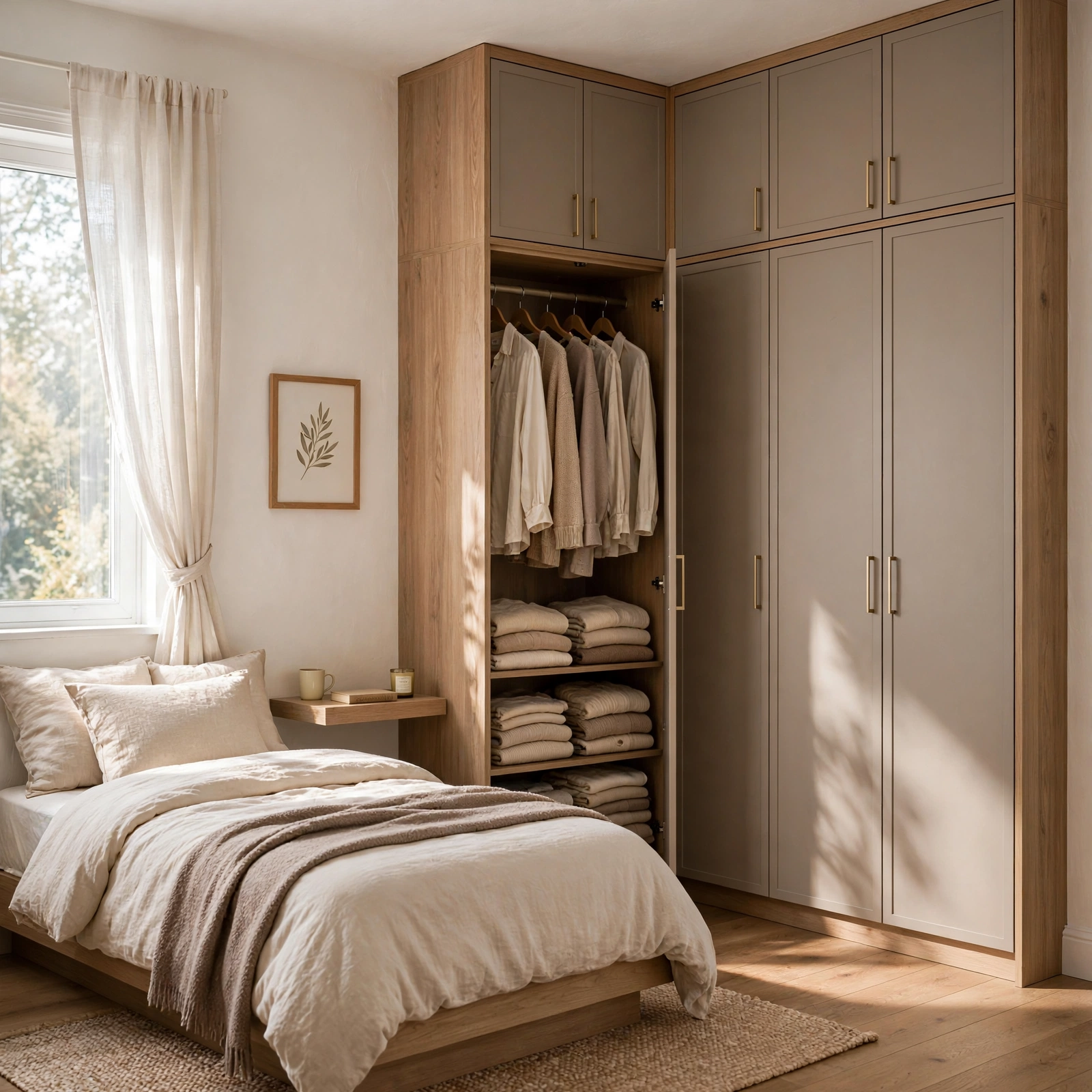 Corner Wardrobe Unit for Small Bedroom