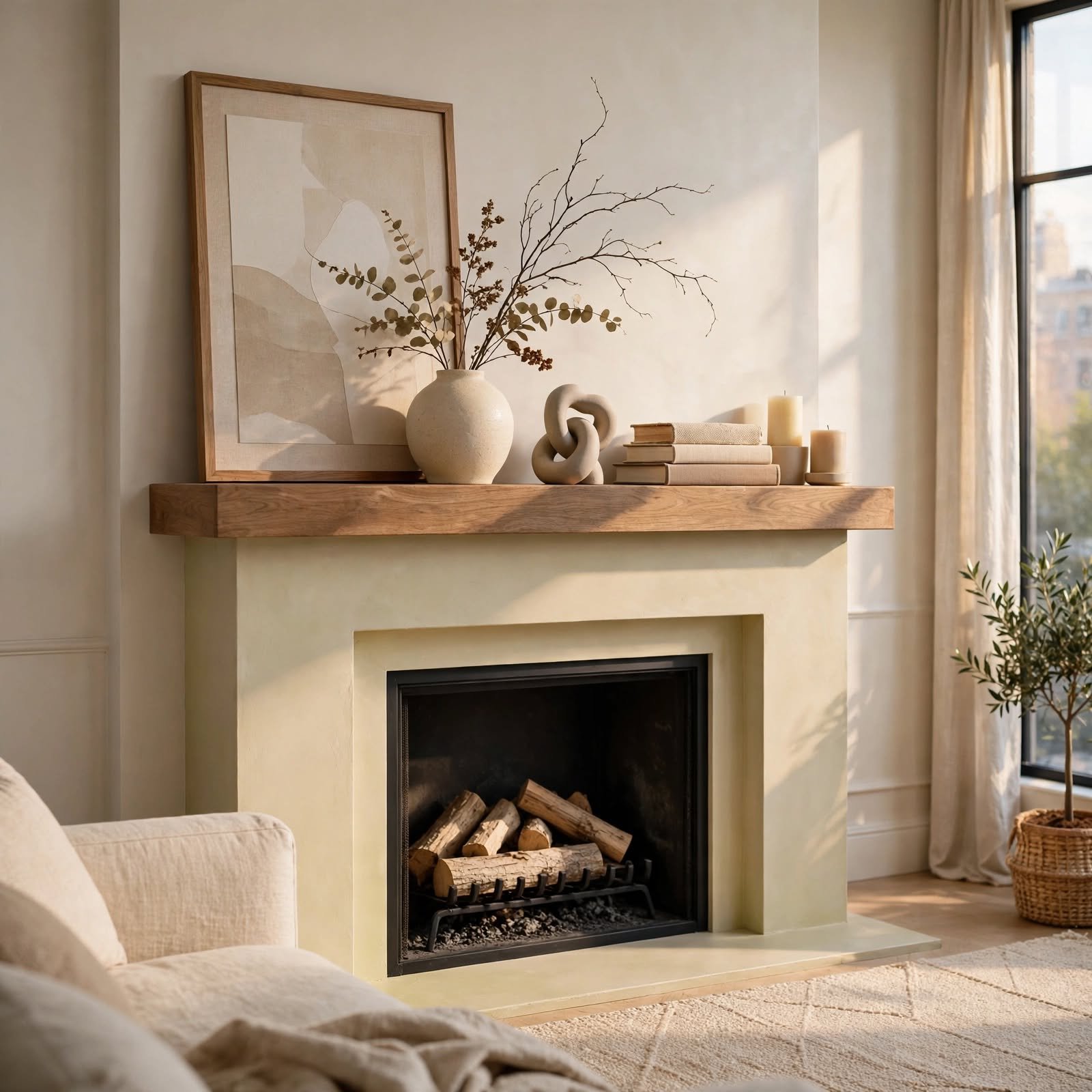 2. Curated Mantel Display for Apartment Decor Inspiration