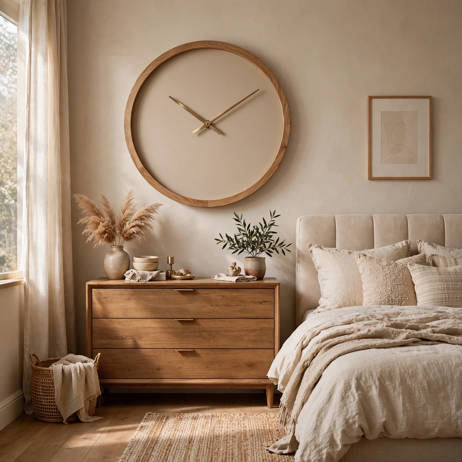 13. Decorative Wall Clock for Room Decor Ideas Bedroom