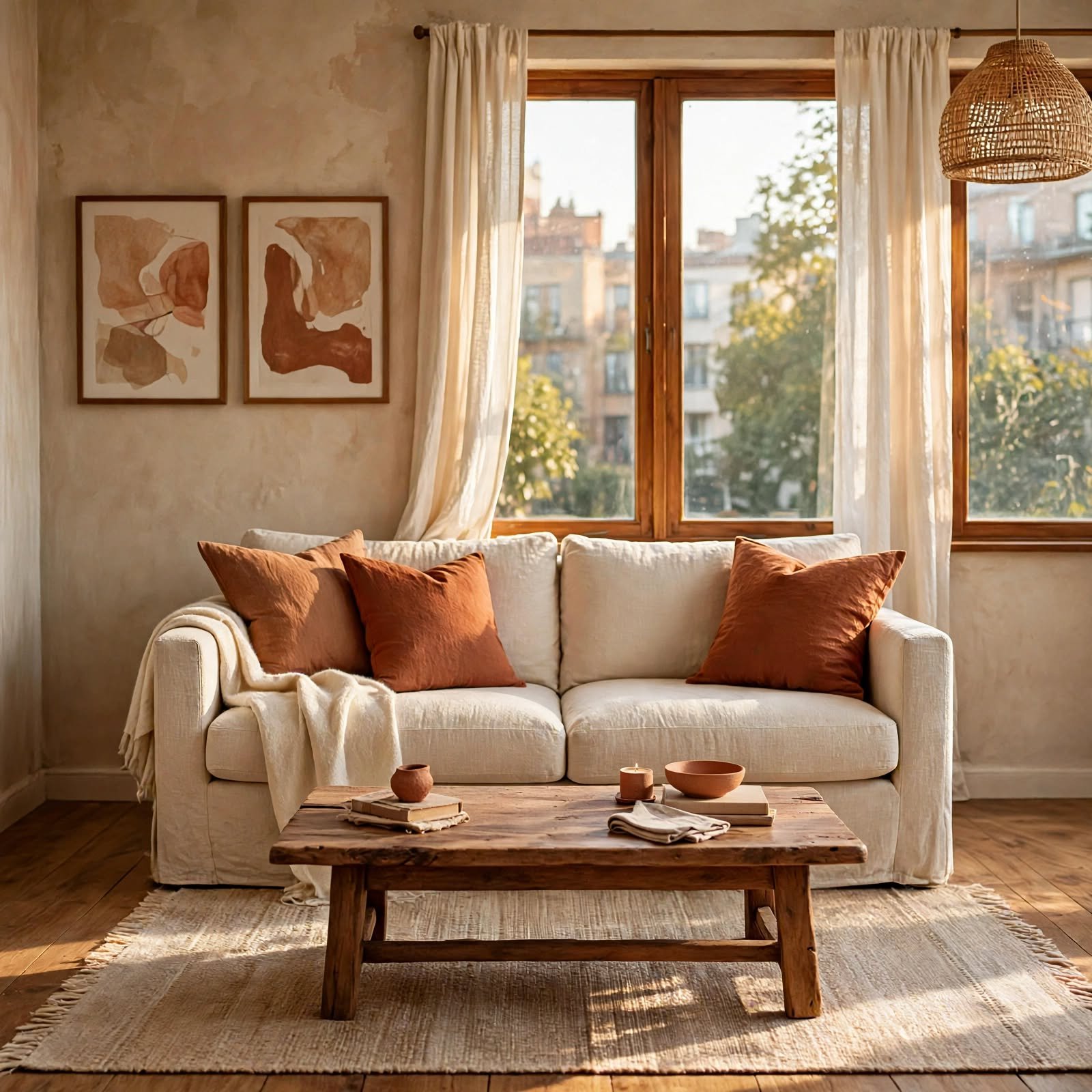 12. Earthy Terracotta Palette for Apartment Aesthetic