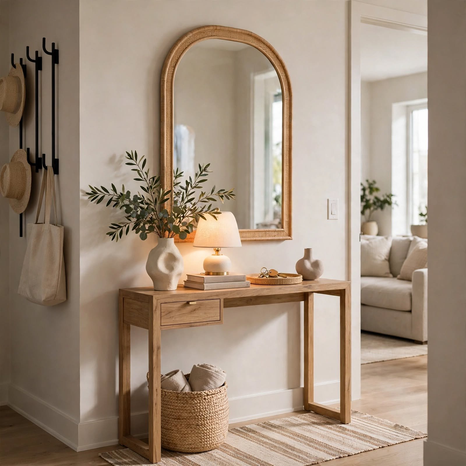 12. Entryway Console Styling for Apartment Decor Inspiration