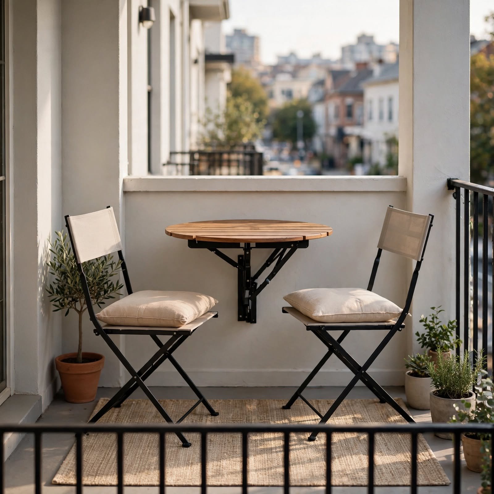 2. Foldable Bistro Table for Balcony Ideas Apartment