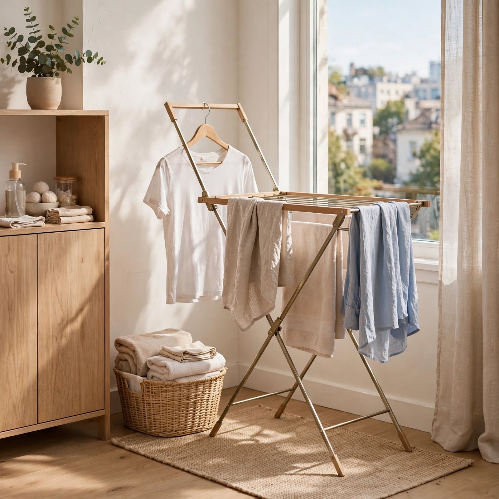 11. Foldable Drying Rack for Small Apartment Living