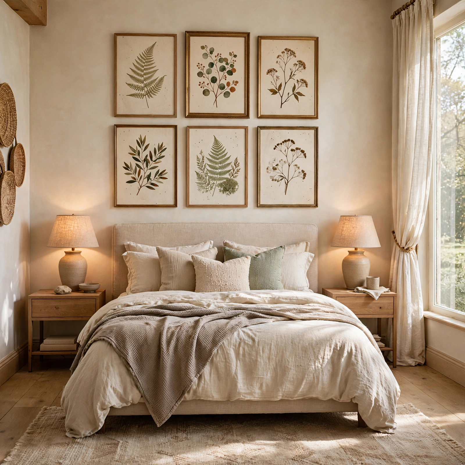 4. Framed Botanical Prints for Room Decor Bedroom