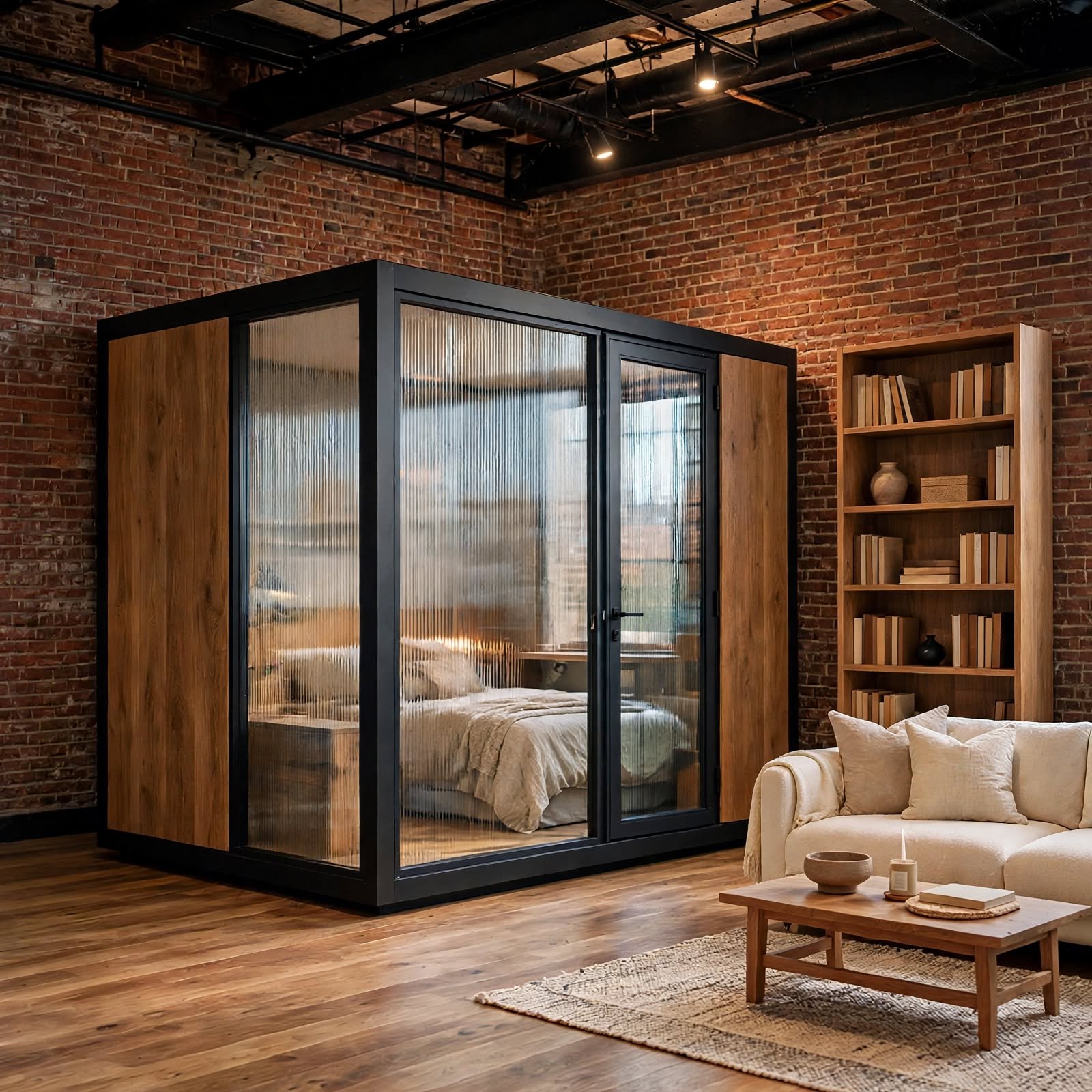 17. Freestanding Room Pod for Loft Apartment