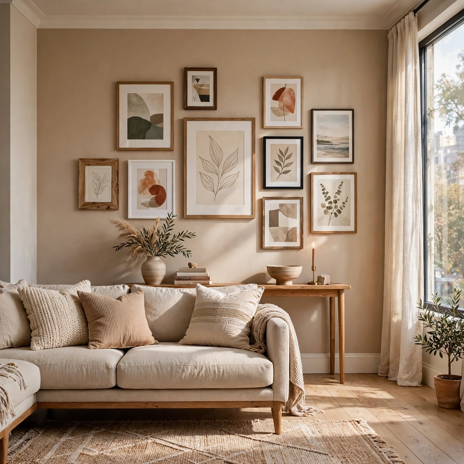 1. Gallery Wall Layout for Apartment Inspiration