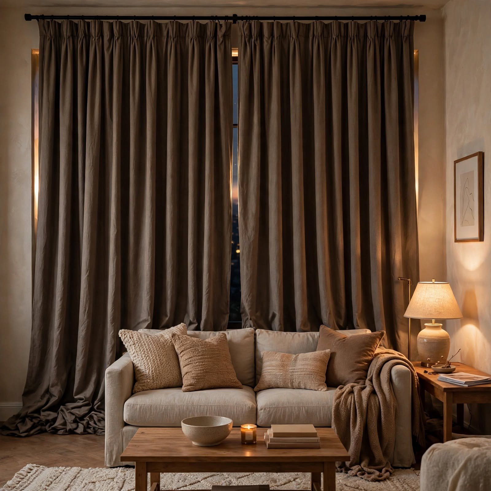 5. Heavy Blackout Curtains for Cozy Apartment