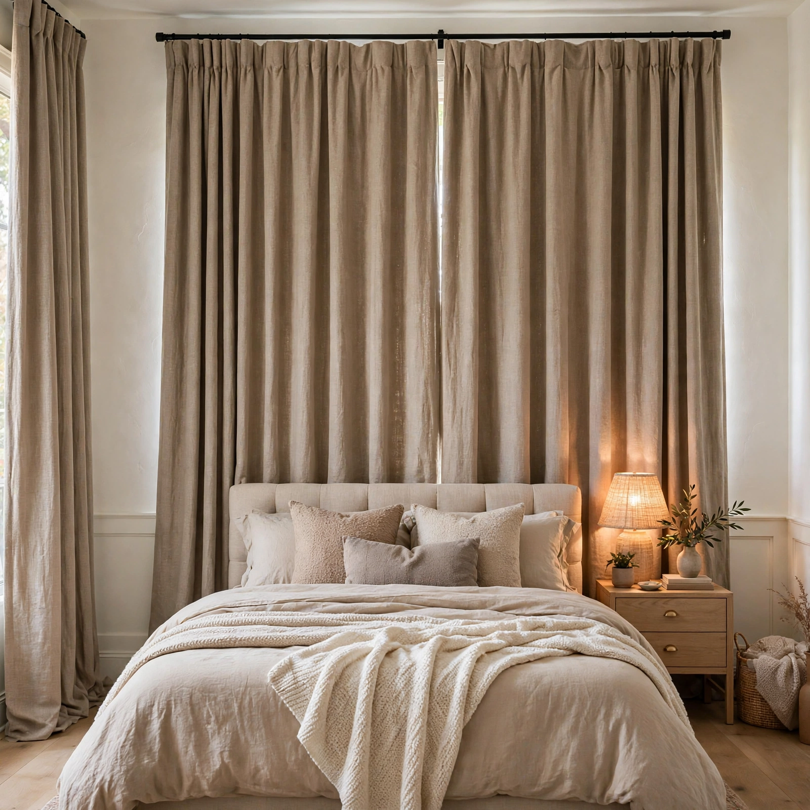 5. Heavy Blackout Drapery for Cozy Bedroom