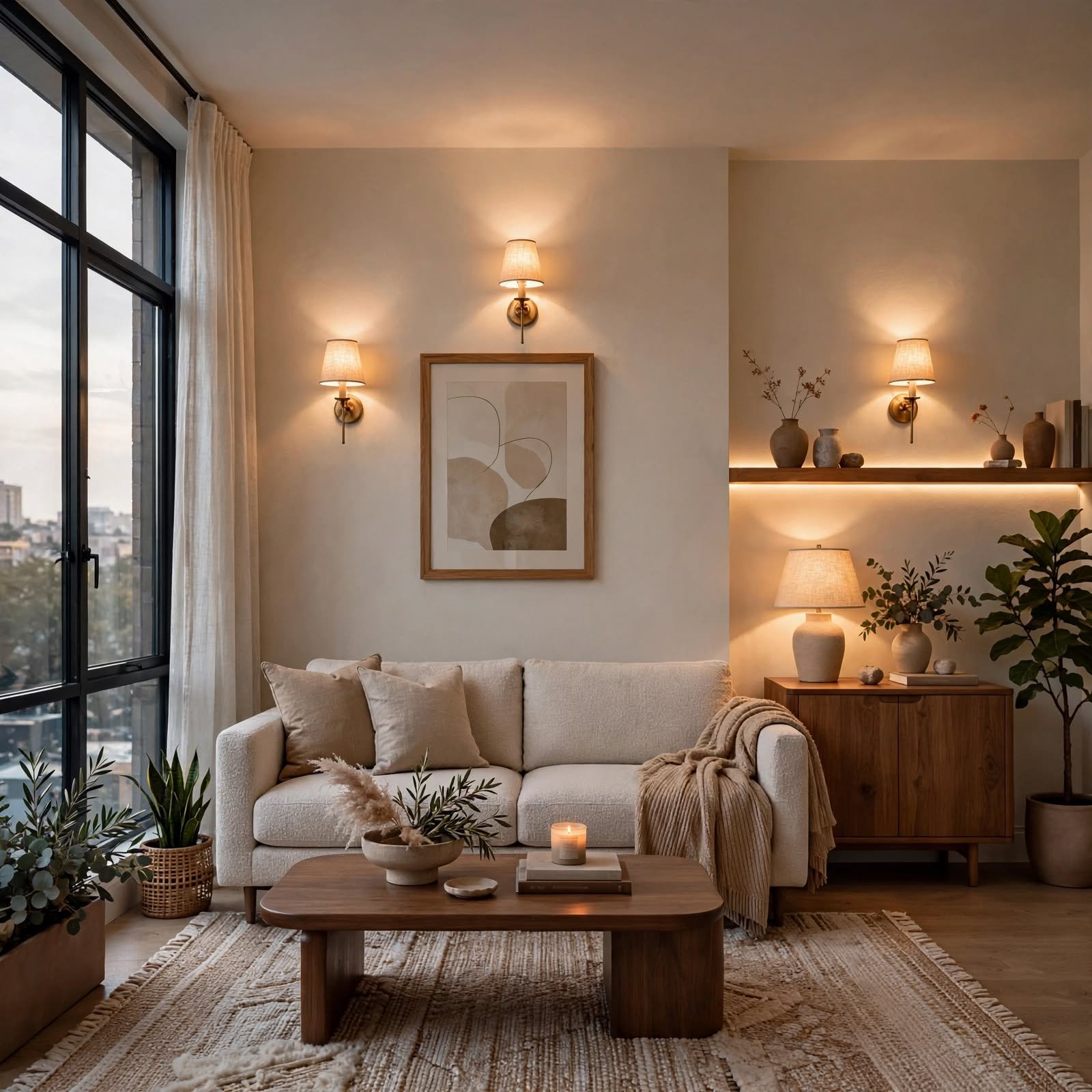 3. Layered Ambient Lighting for Apartment Inspiration