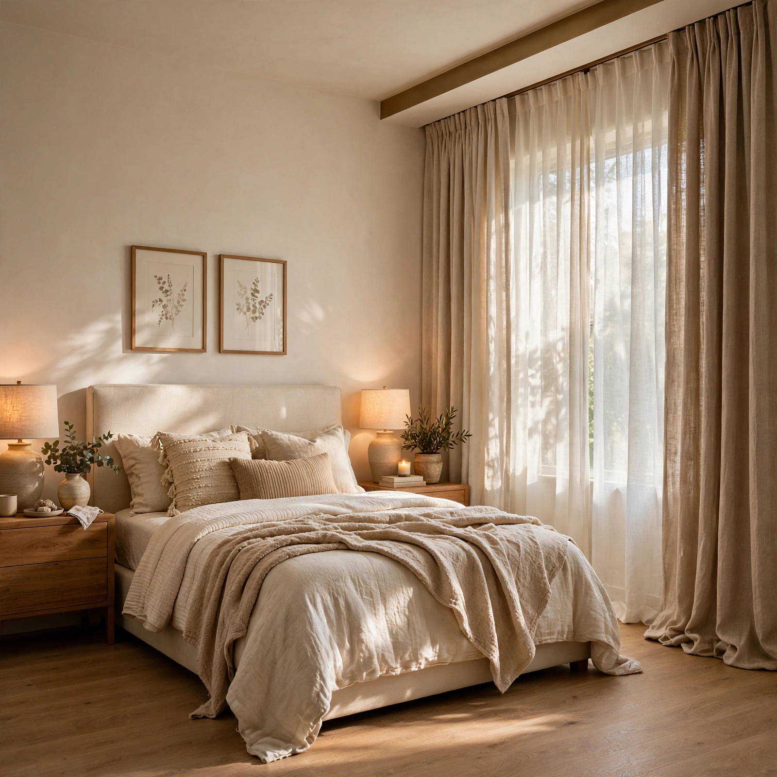 14. Layered Curtain Panels for Room Decor Bedroom