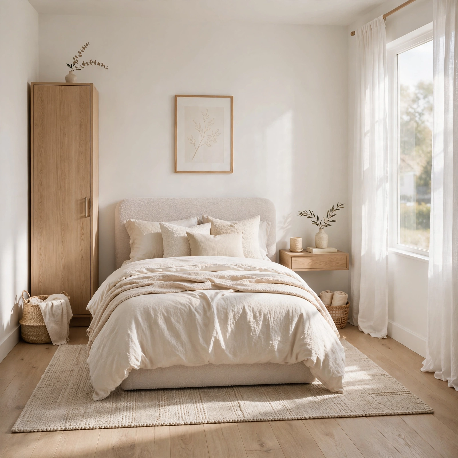 Light Color Palette Scheme for Small Bedroom