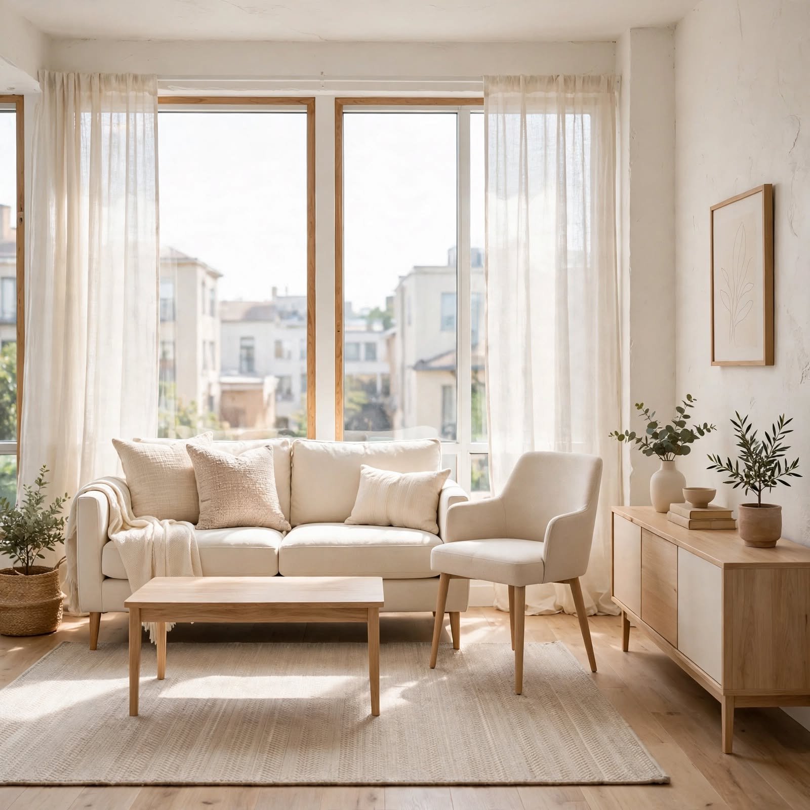 8. Light-Colored Furniture Palette for Small Apartment Living