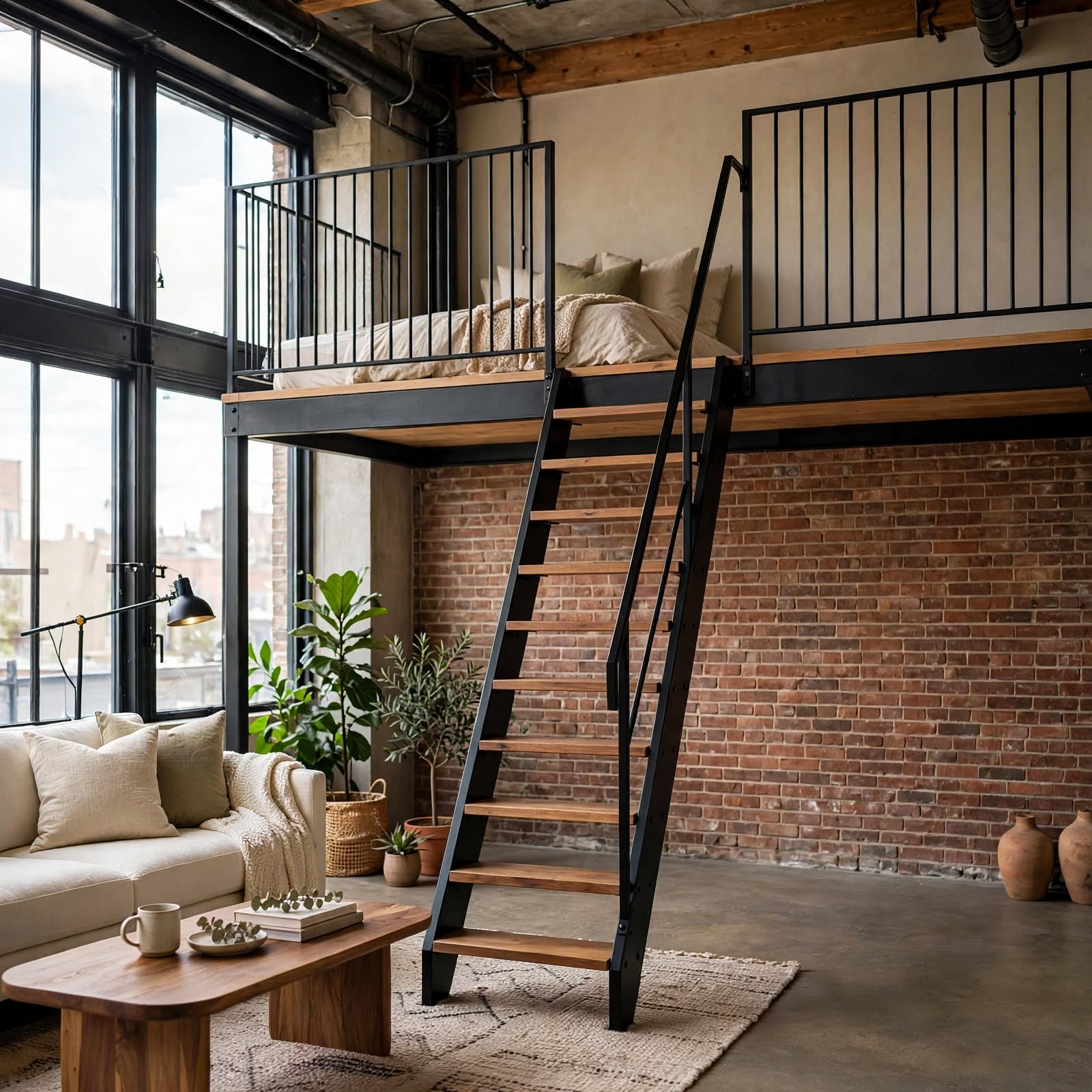 8. Loft Ladder Staircase for Loft Apartment