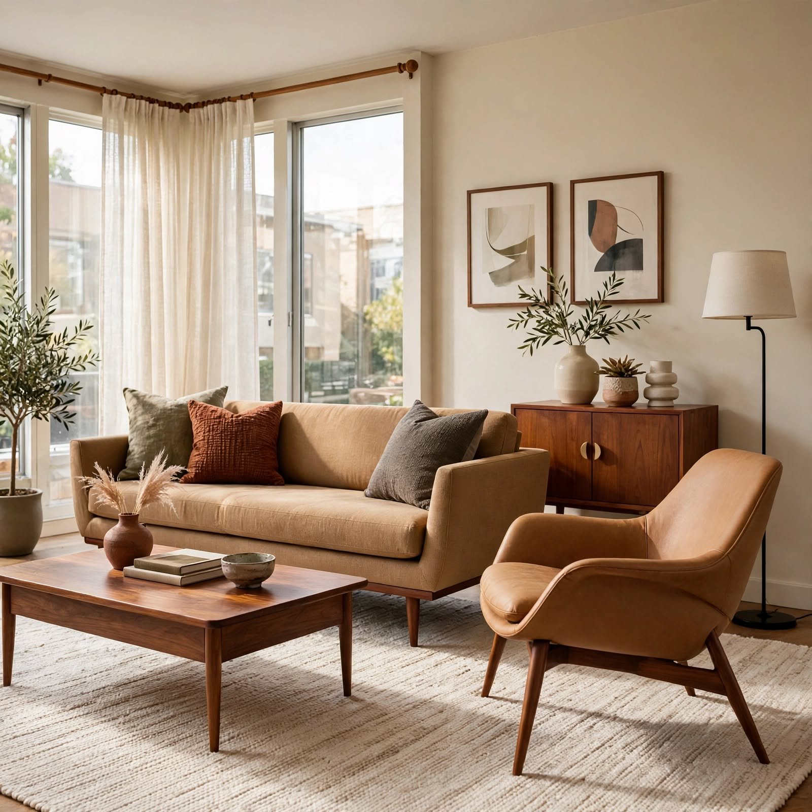 4. Mid-Century Modern Furniture Line for Apartment Aesthetic