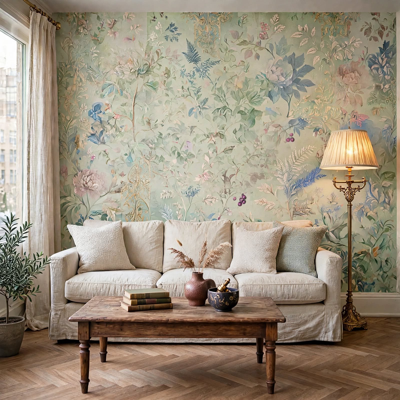 9. Moody Maximalist Wallpaper for Apartment Aesthetic