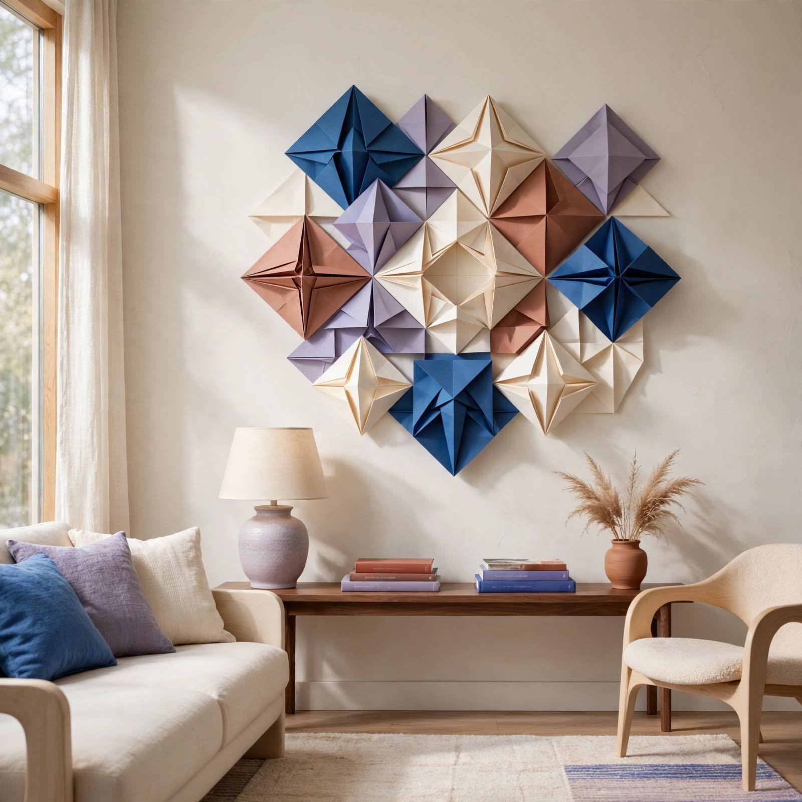 13. Origami Paper Wall Art for Wall Decor Ideas