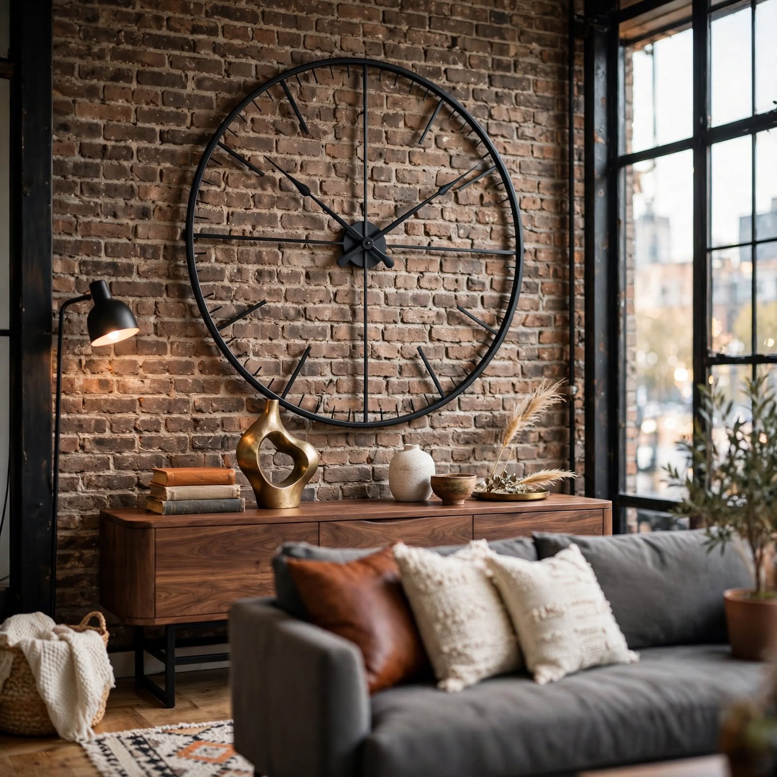 7. Oversized Statement Clock for Wall Decor
