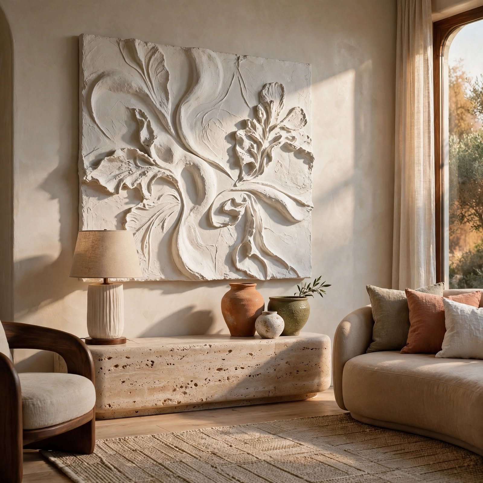5. Plaster Textured Wall Art for Wall Decor