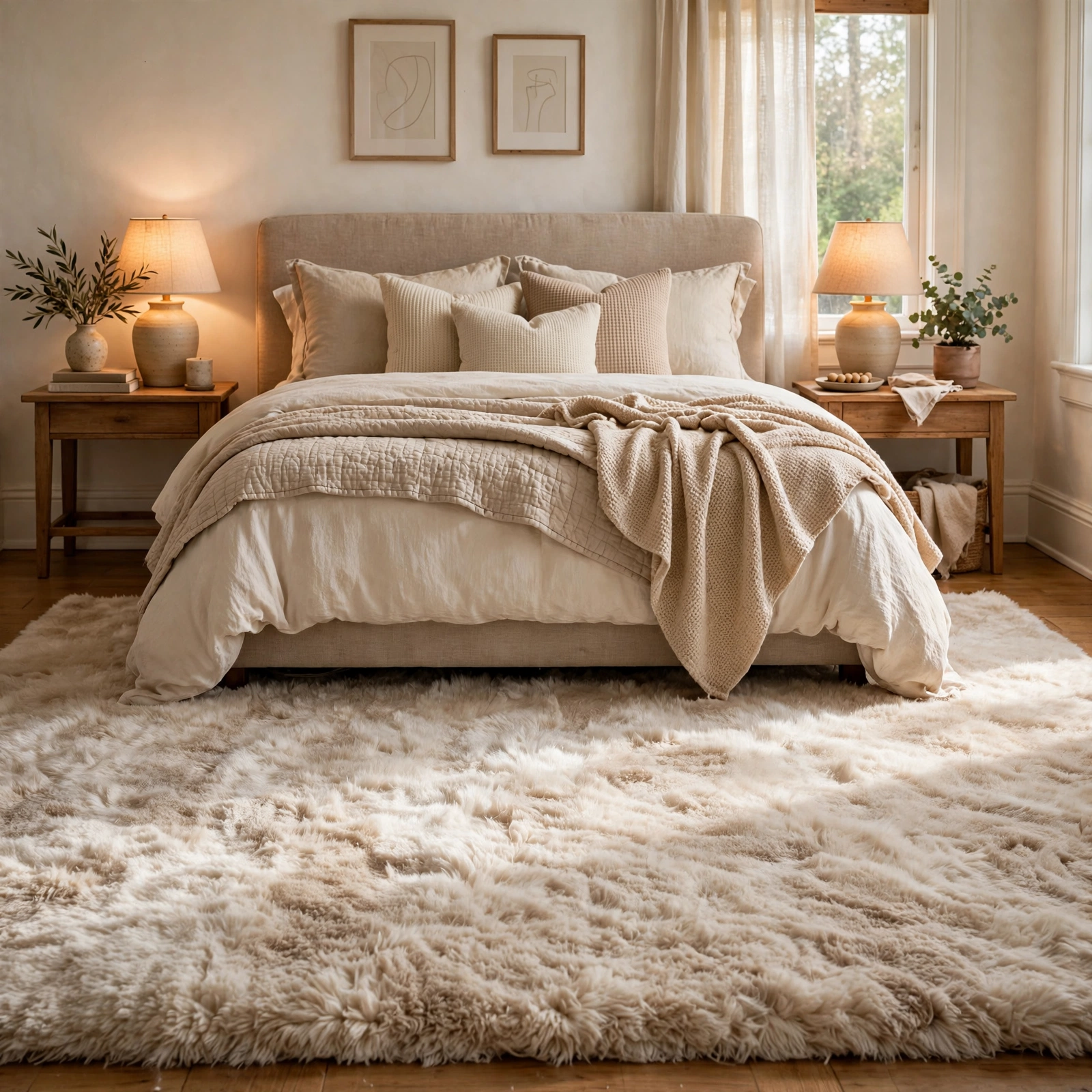 6. Plush Area Rug for Cozy Bedroom