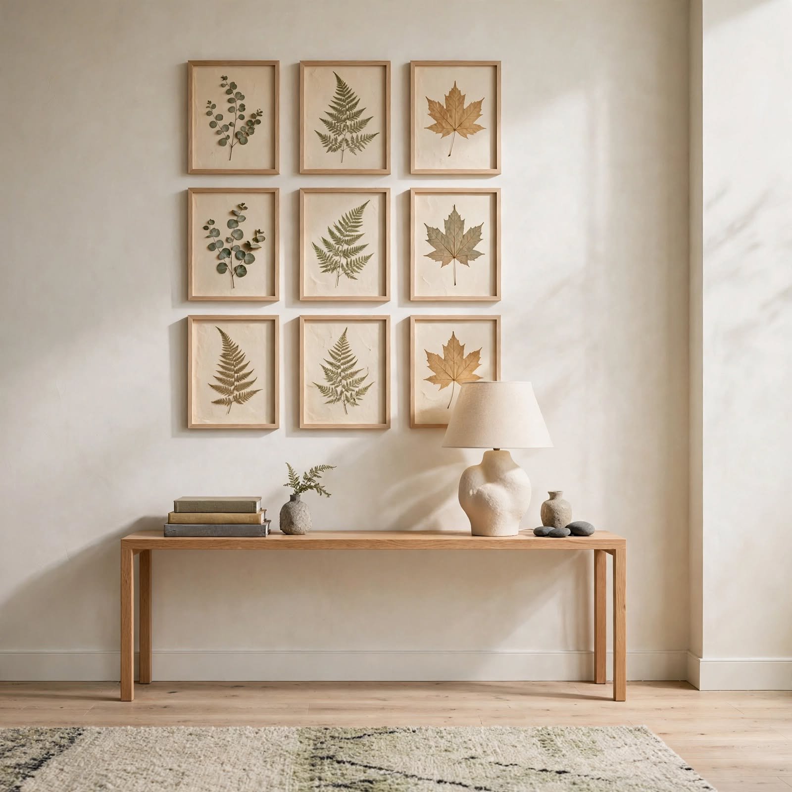 5. Pressed Leaf Frame Display for DIY Wall Decor