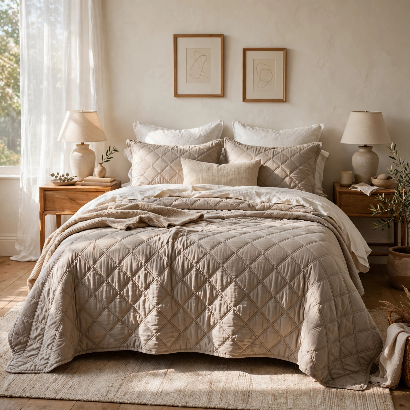 4. Quilted Bedspread for Bedroom Decor