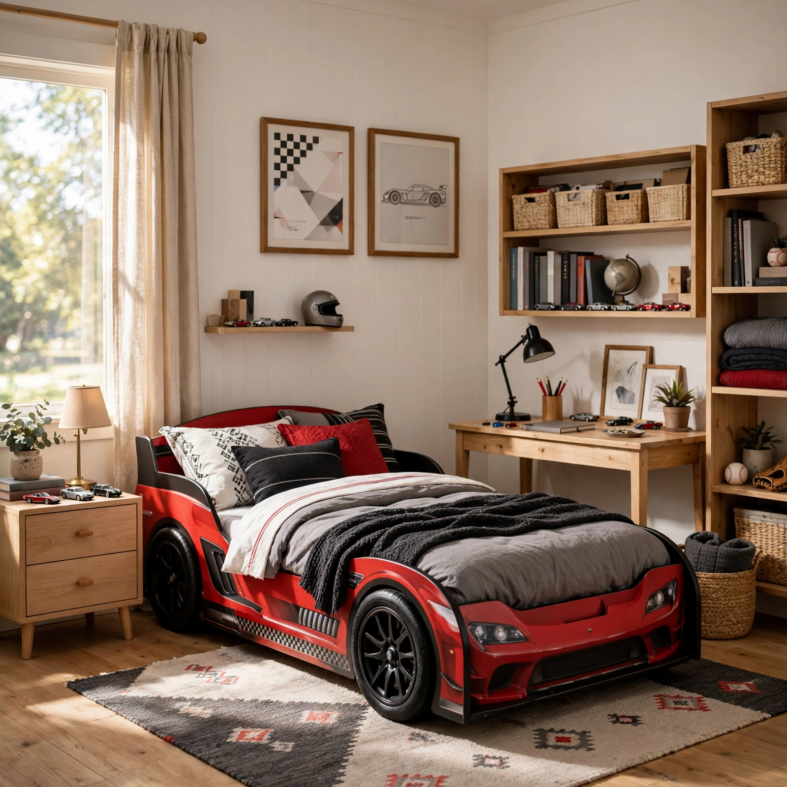 9. Race Car Bed Frame for Boys Bedroom Ideas
