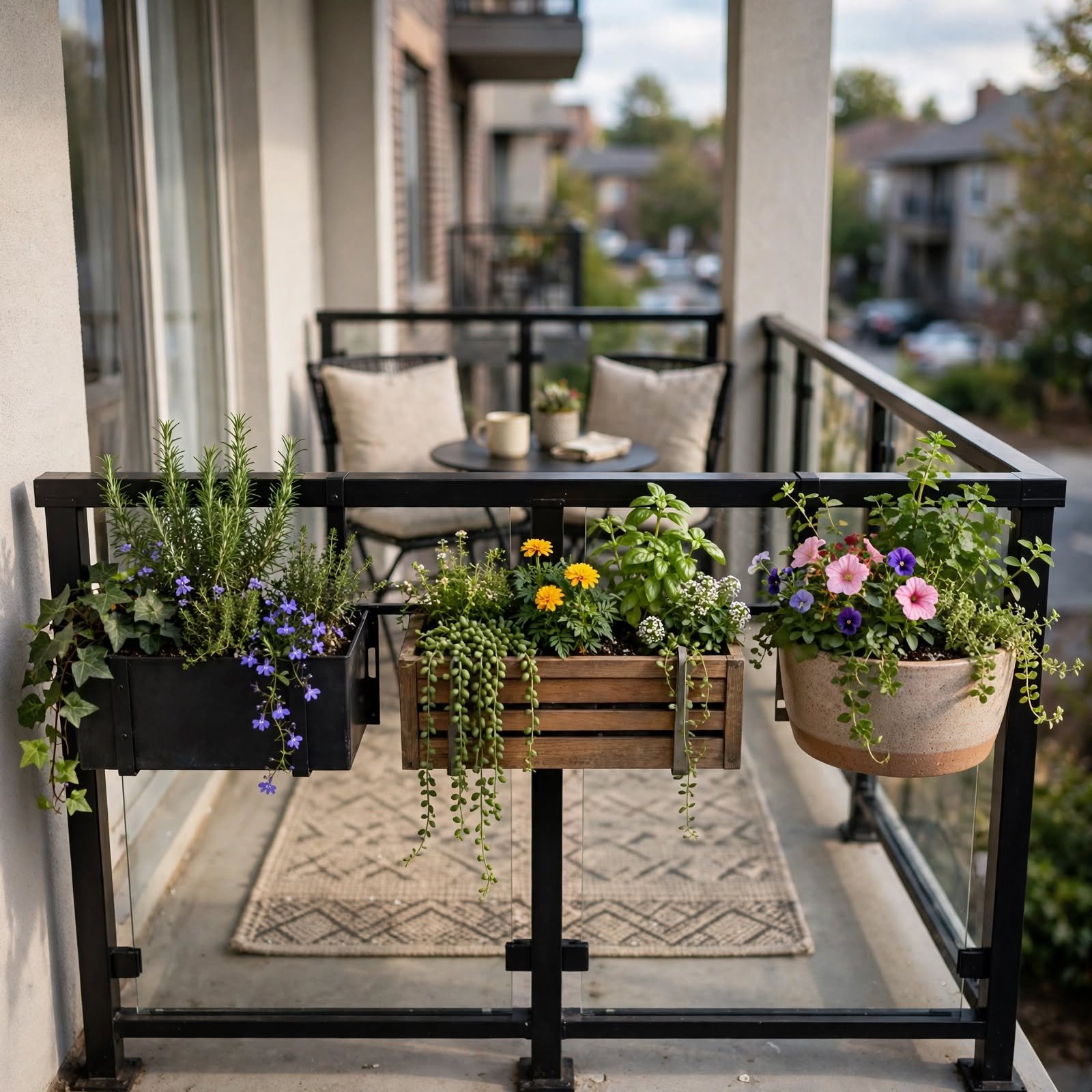 6. Railing Planter Boxes for Balcony Ideas Apartment