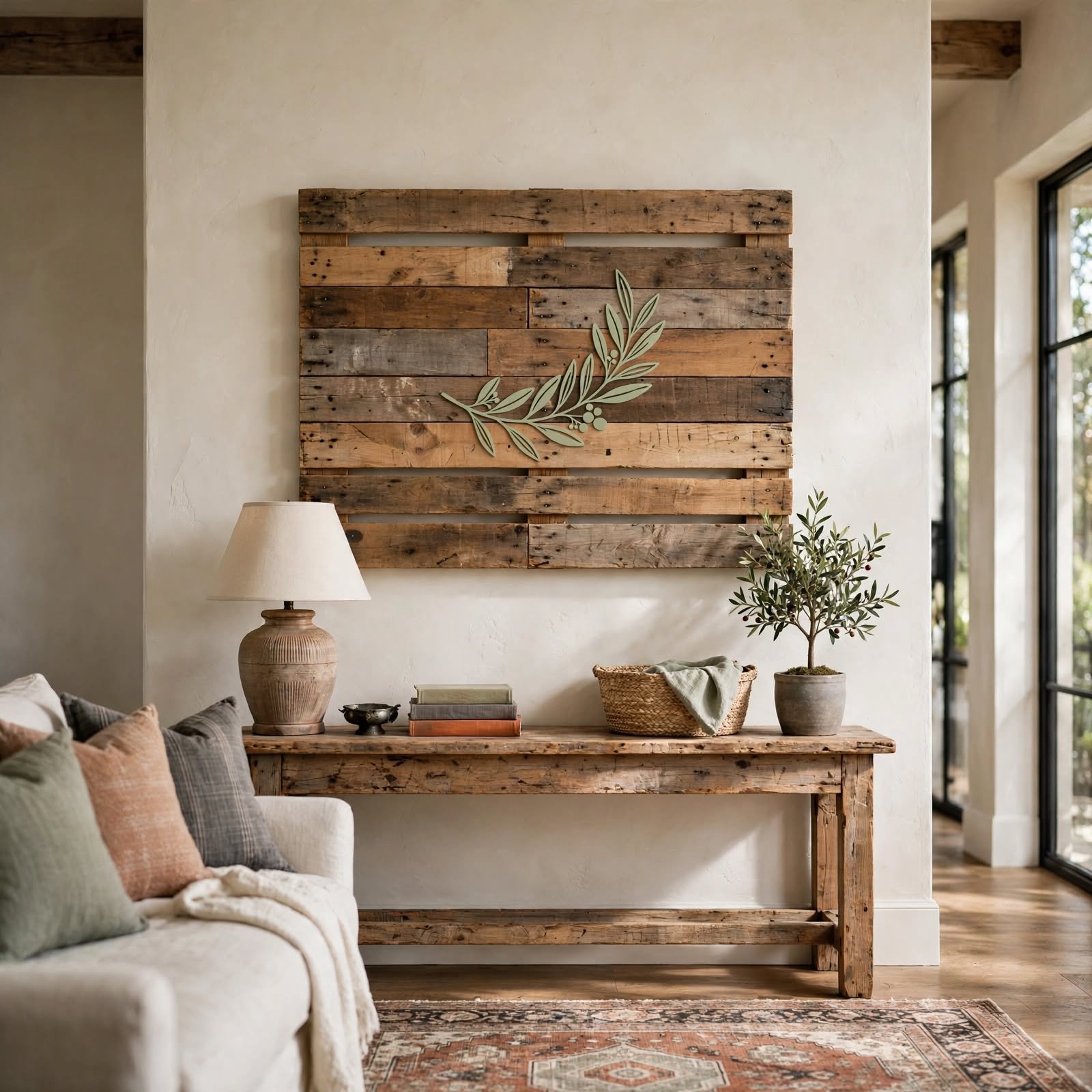 9. Reclaimed Pallet Wood Sign for DIY Wall Decor