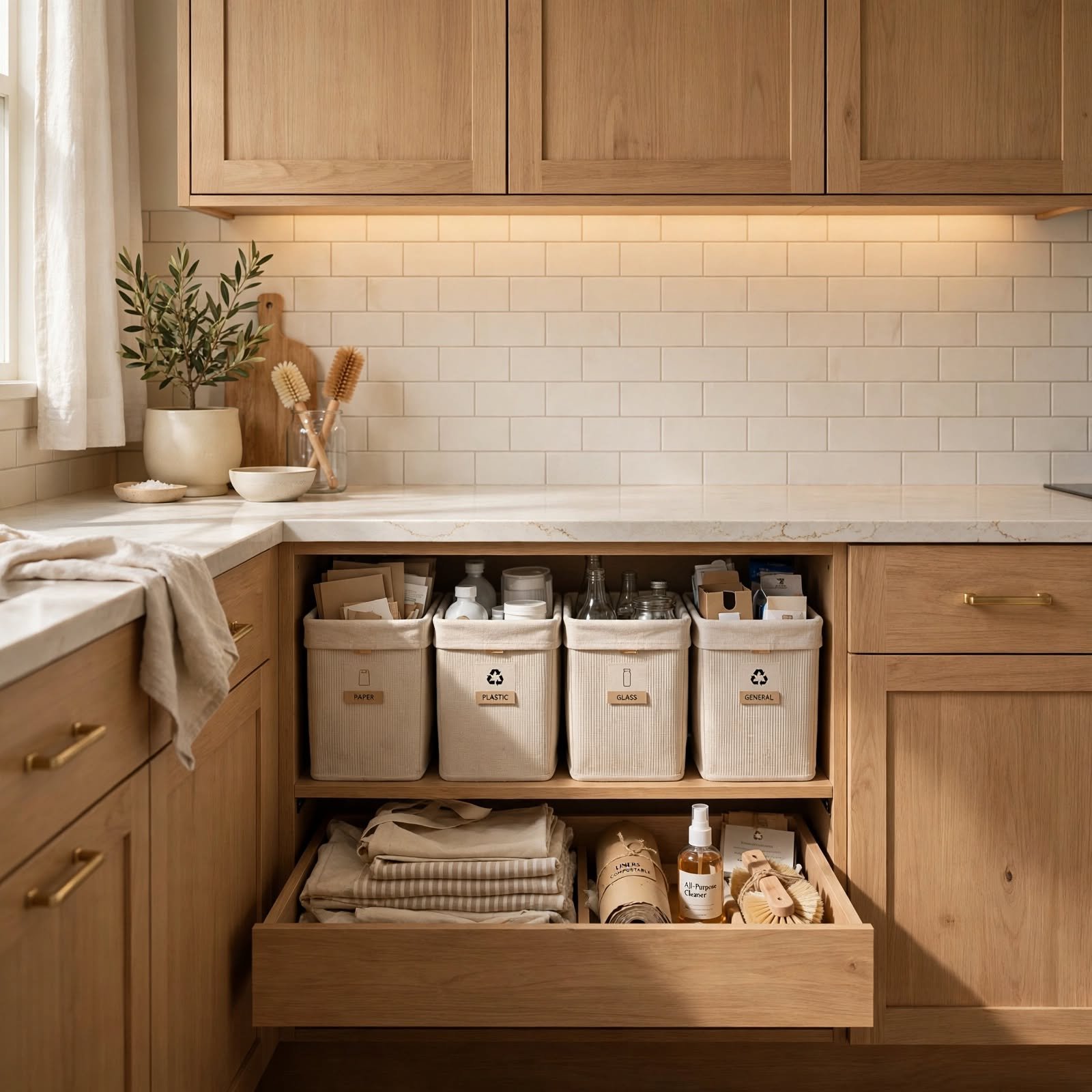 12. Recycling Sorting Station for Apartment Ideas