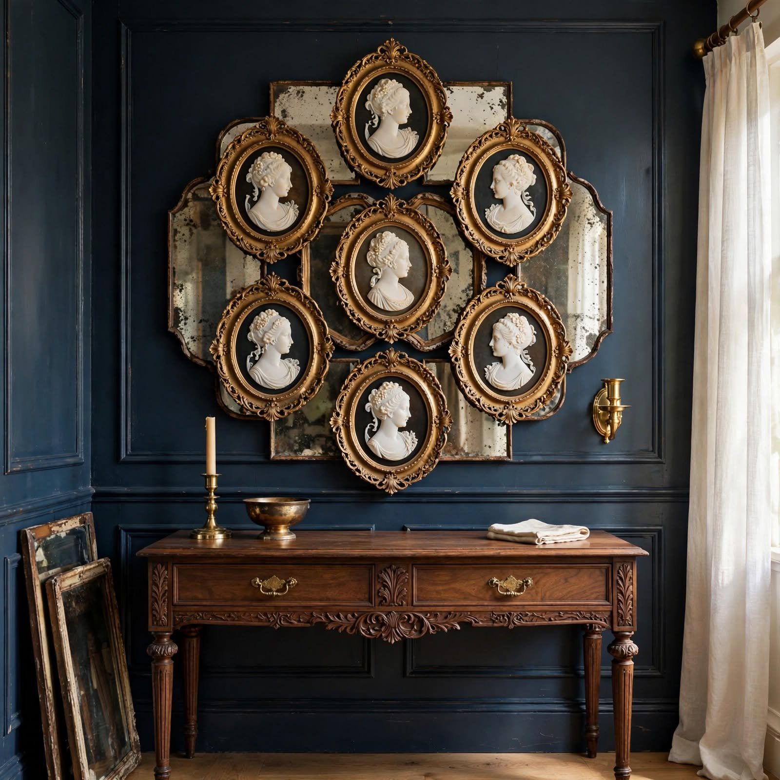 1. Regencycore Cameo Portrait Cluster for Wall Decor Aesthetic
