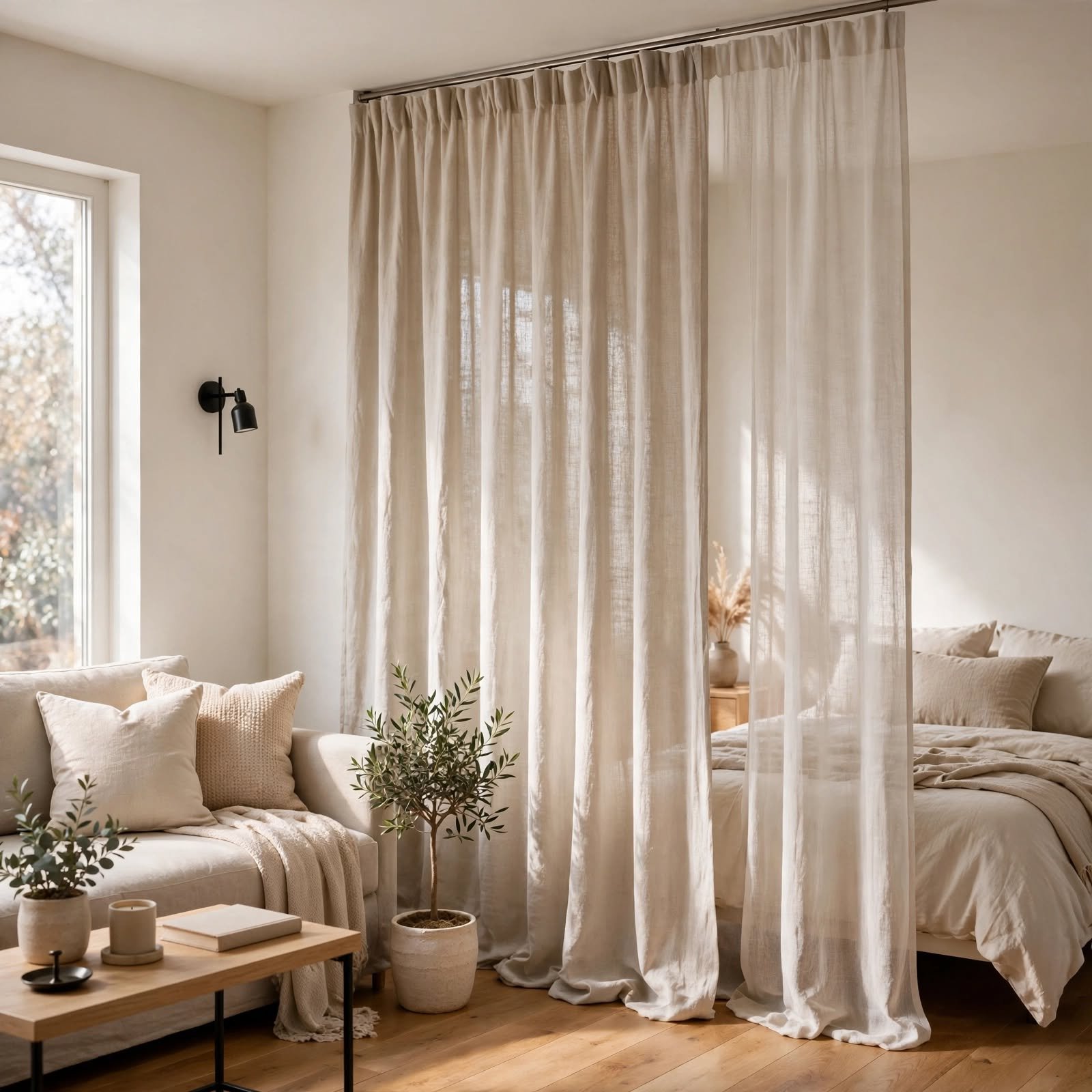5. Room Divider Curtain for Apartment