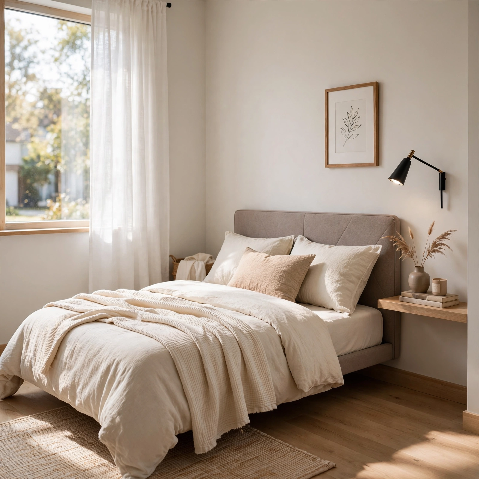 Slim Profile Headboard for Small Bedroom