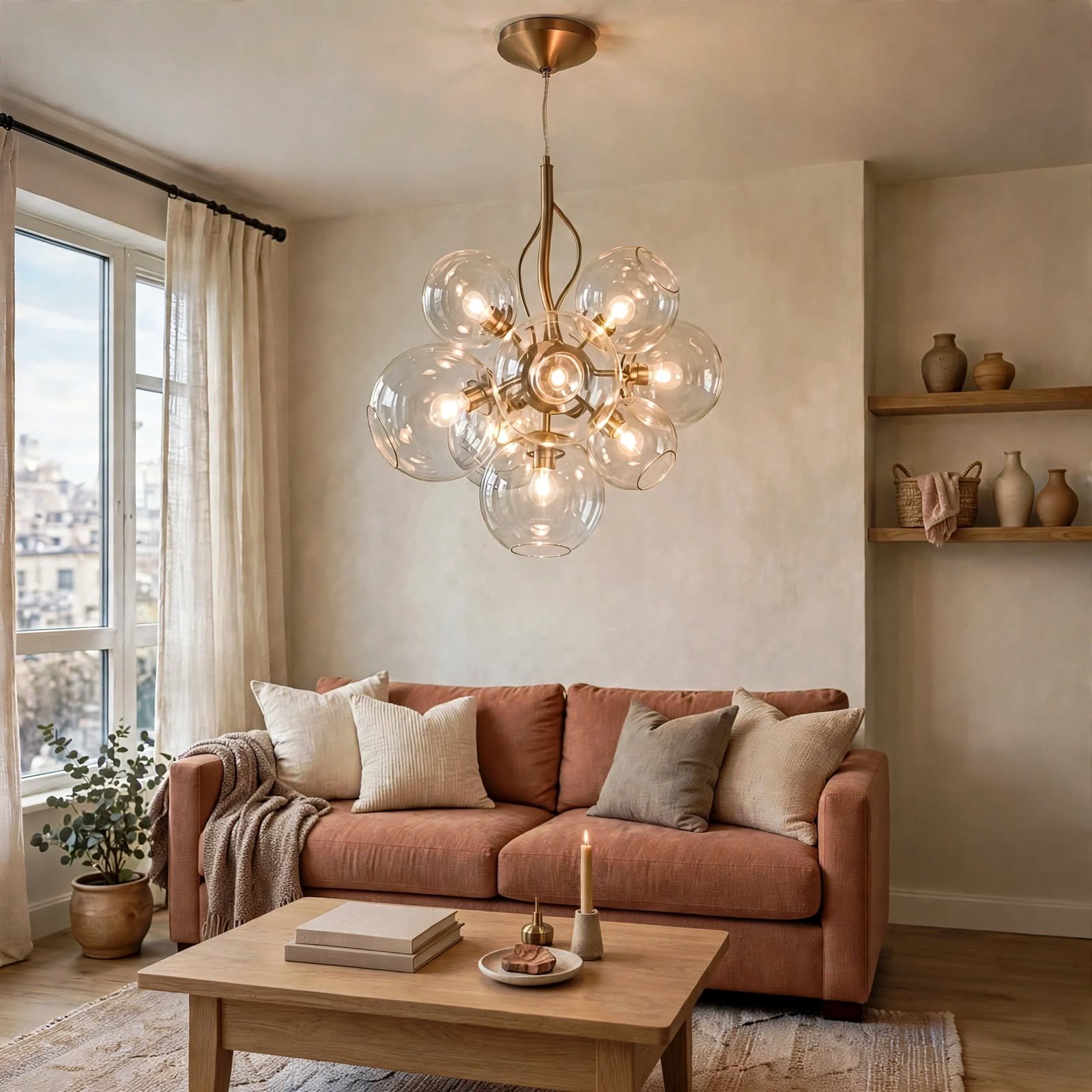 9. Statement Lighting Swap for Apartment Decor Inspiration