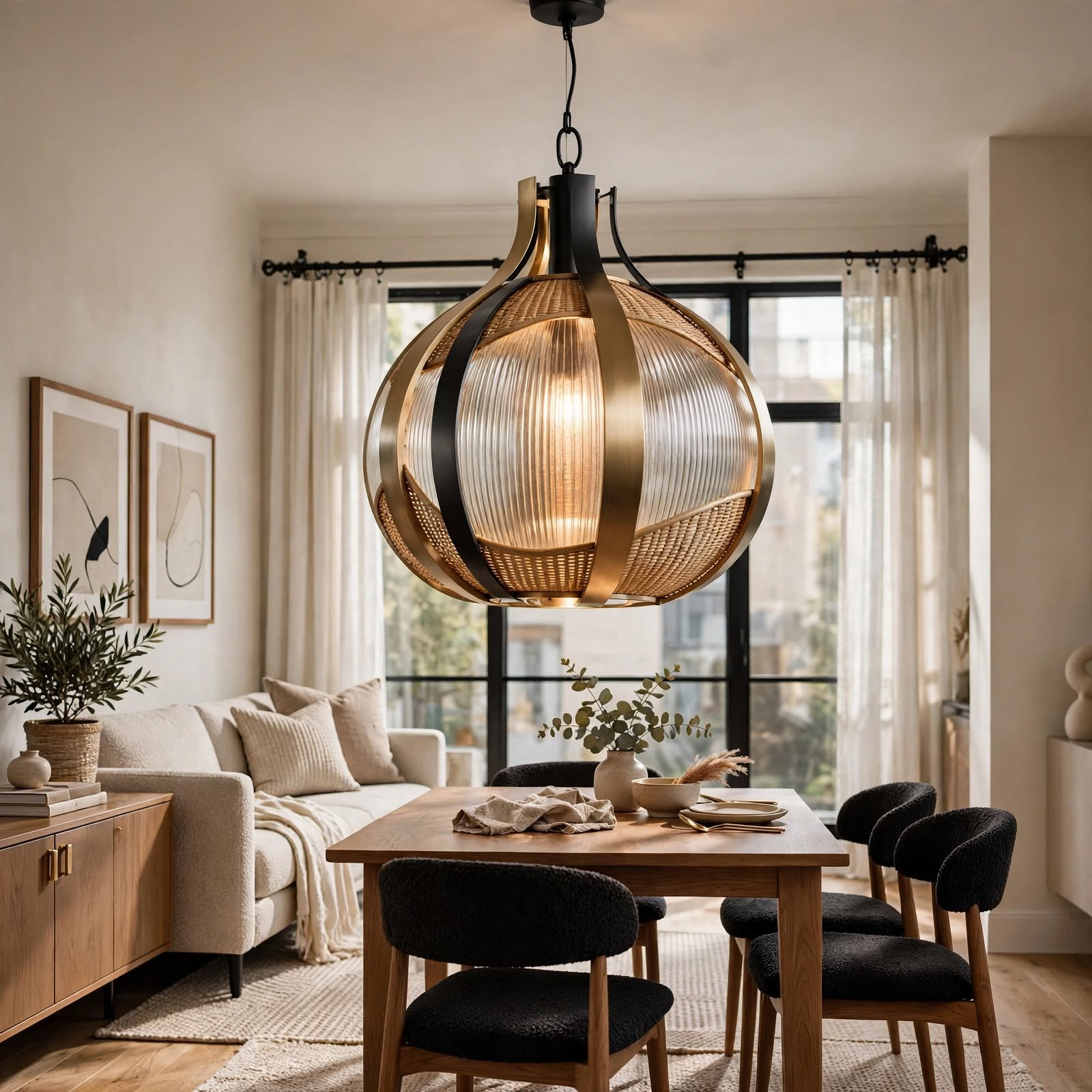 13. Statement Pendant Light for Apartment Inspiration