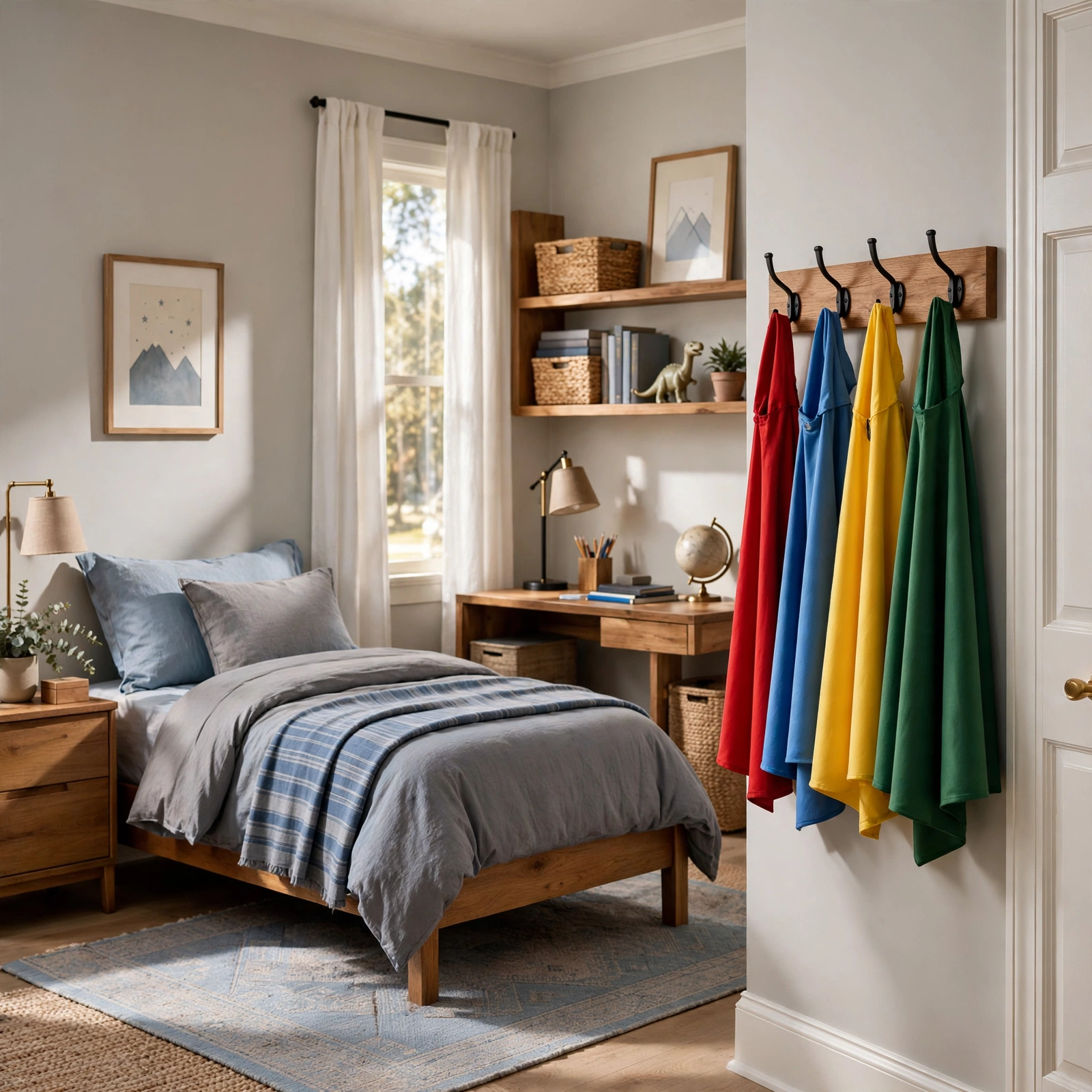11. Superhero Cape Storage Hooks for Boys Bedroom Ideas