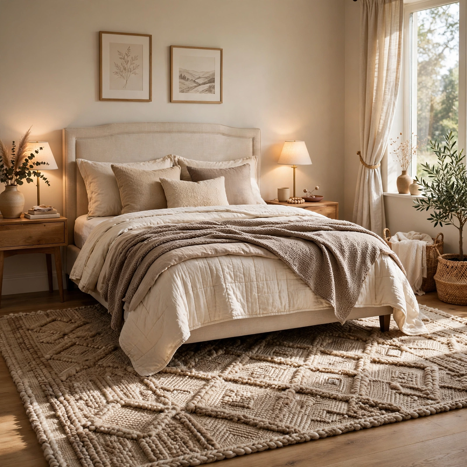 Textured Accent Rug for Room Decor Bedroom