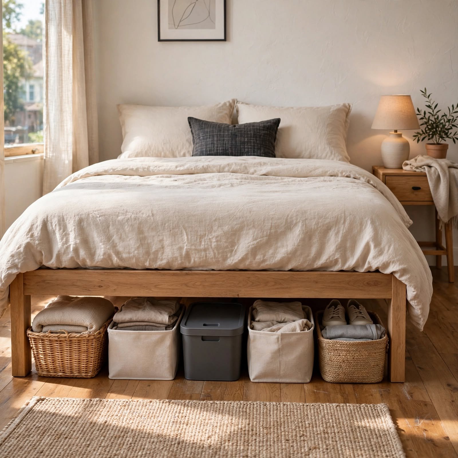 6. Under-Bed Storage Bins for Apartment