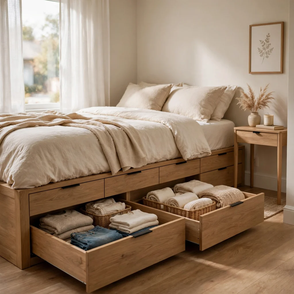 Under-Bed Storage Drawers for Small Bedroom