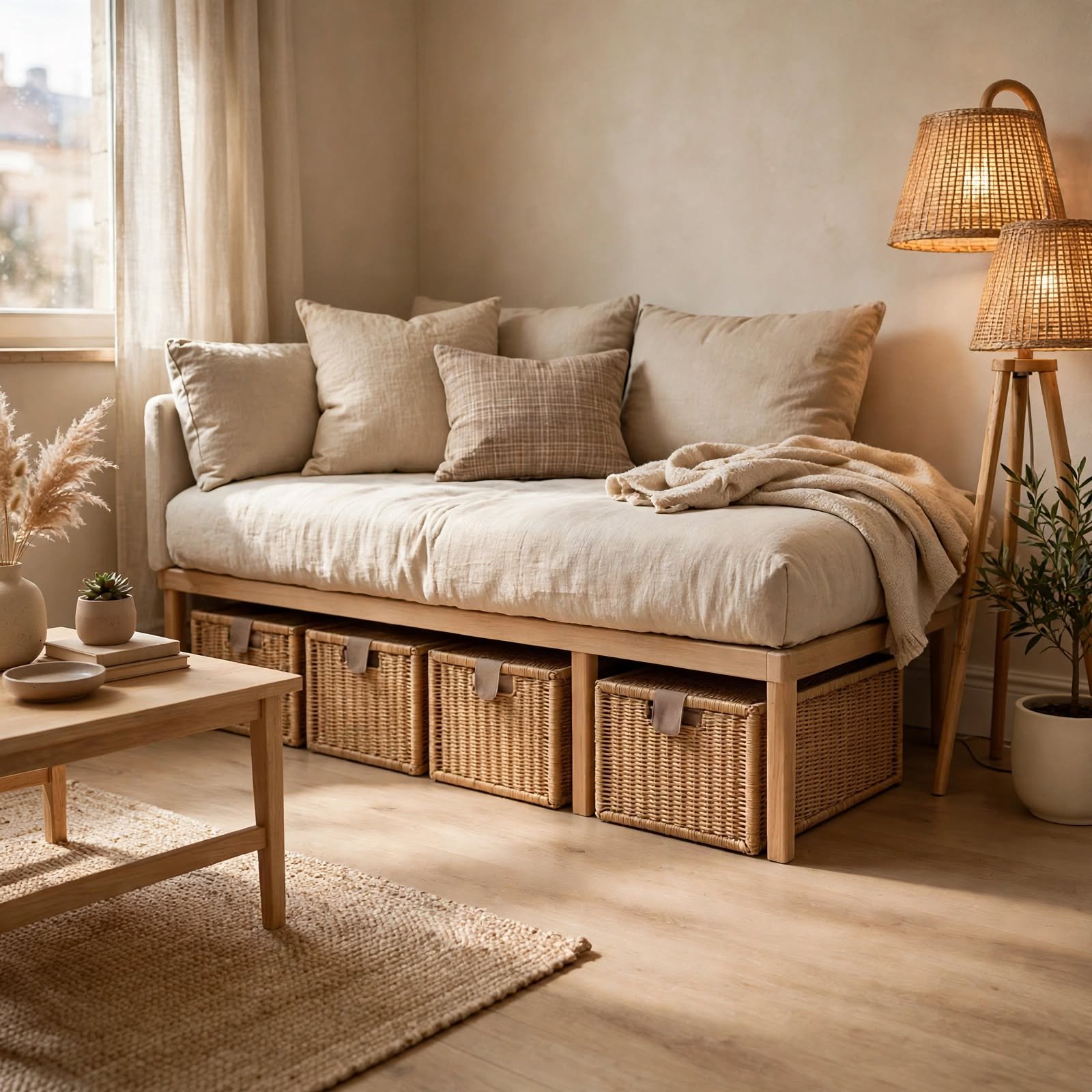 10. Under-Furniture Storage Boxes for Small Apartment Decorating